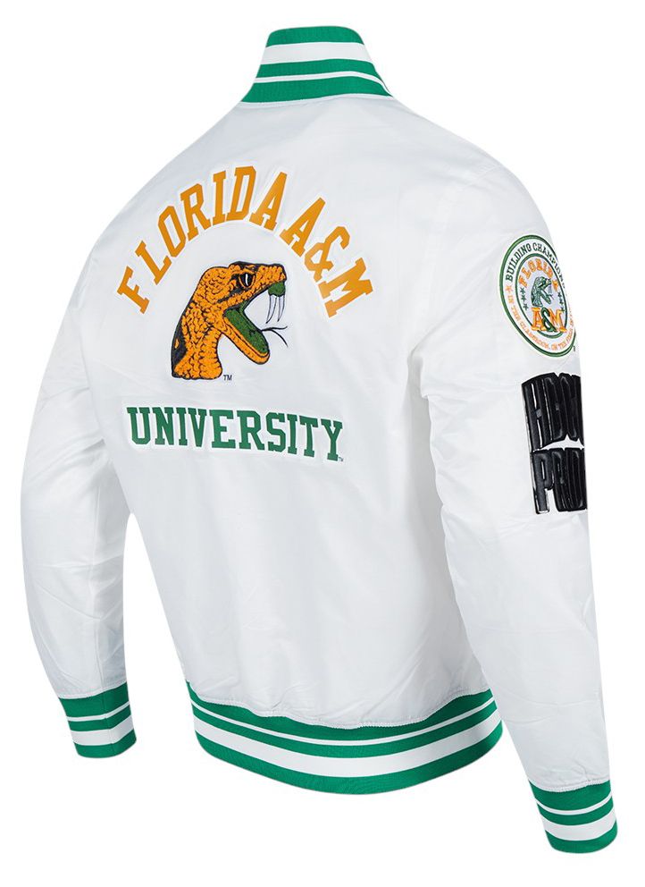 Pro Standard Men's Florida A&M Rattlers White Classic Satin Jacket product image