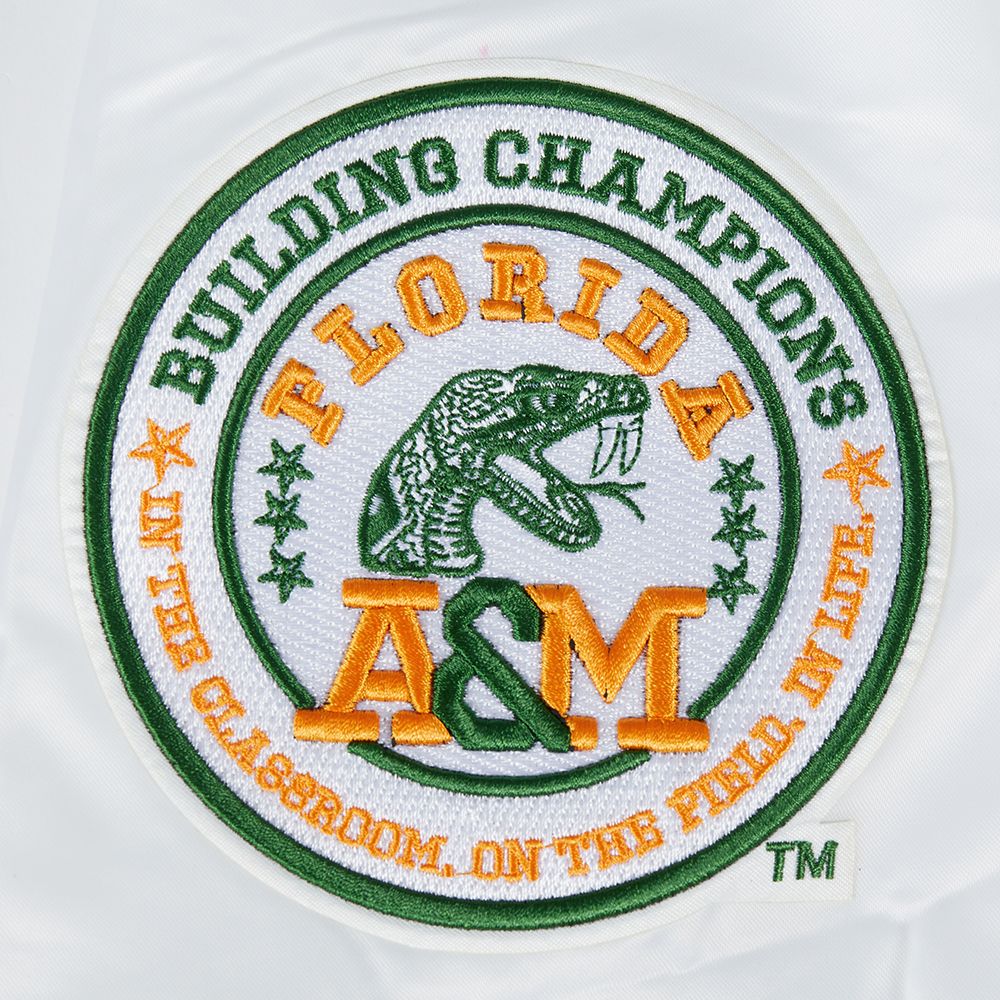 Pro Standard Men's Florida A&M Rattlers White Classic Satin Jacket product image