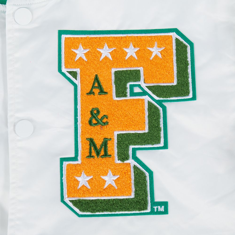 Pro Standard Men's Florida A&M Rattlers White Classic Satin Jacket product image