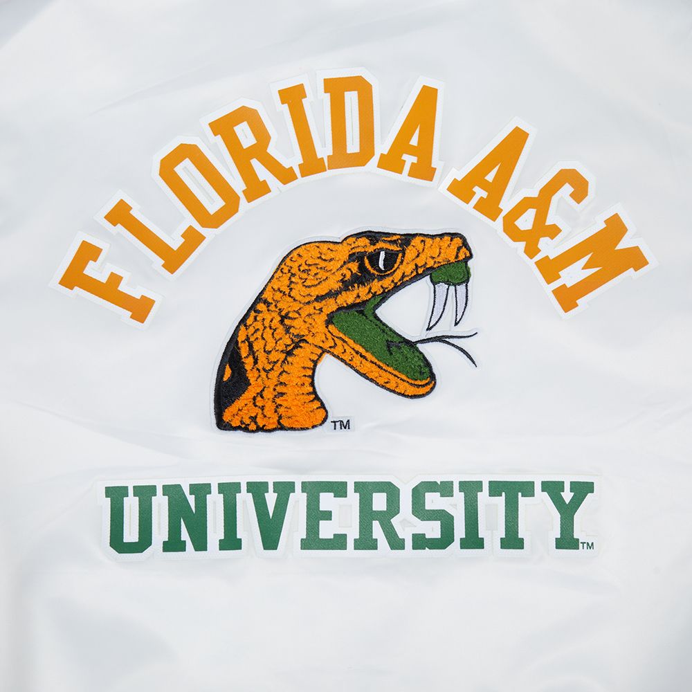 Pro Standard Men's Florida A&M Rattlers White Classic Satin Jacket product image