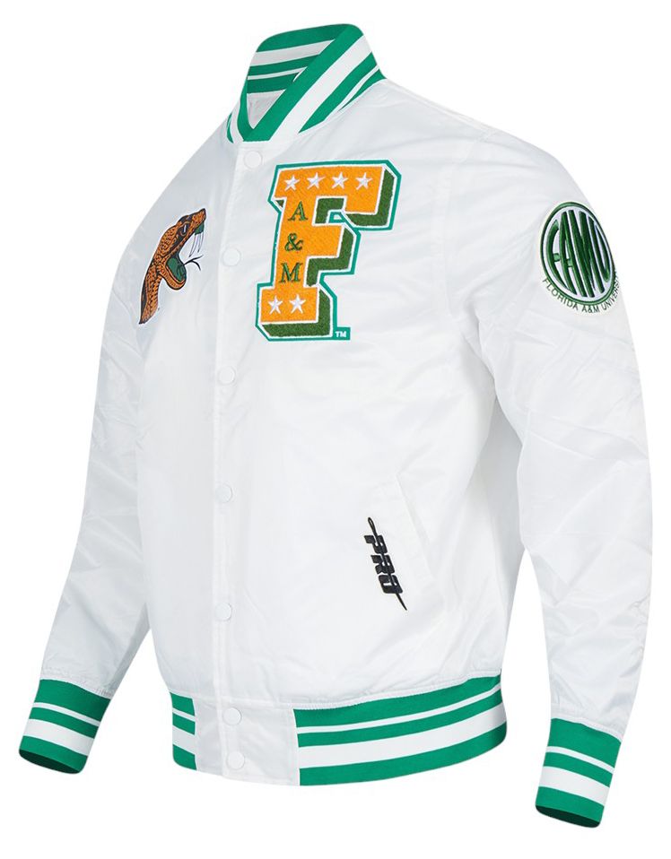 Pro Standard Men's Florida A&M Rattlers White Classic Satin Jacket product image