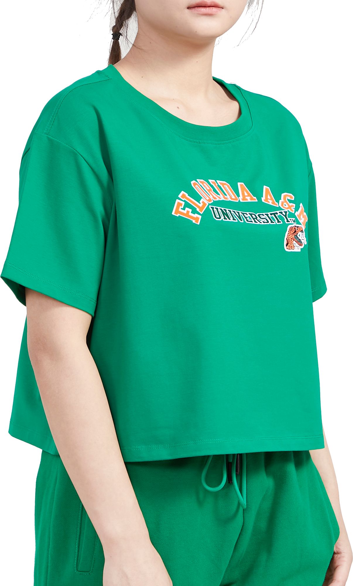 Pro Standard Women's Florida A&M Rattlers Green Classic Boxy T-Shirt product image