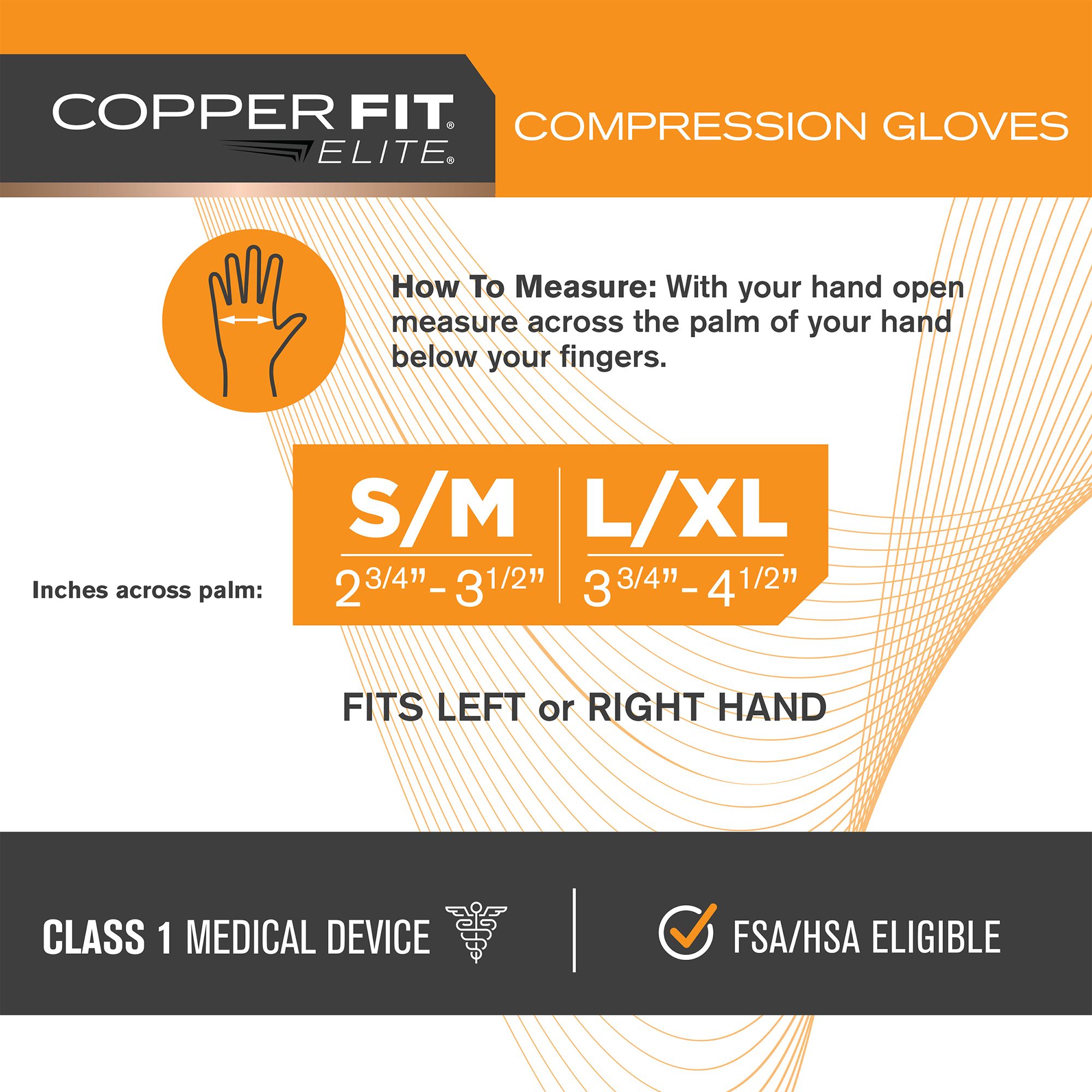 Copper Fit Elite Hand Relief Gloves product image