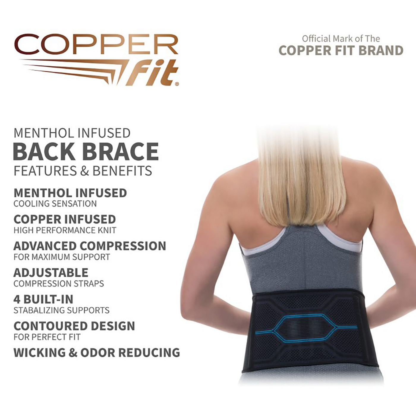 Copper Fit ICE Compression Back Belt Dick s Sporting Goods