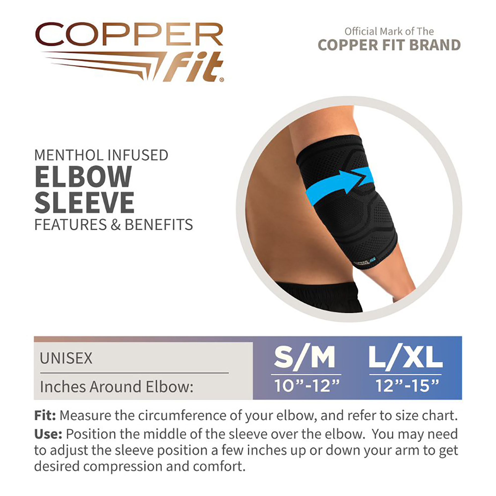 Copper Fit ICE Compression Elbow Sleeve product image