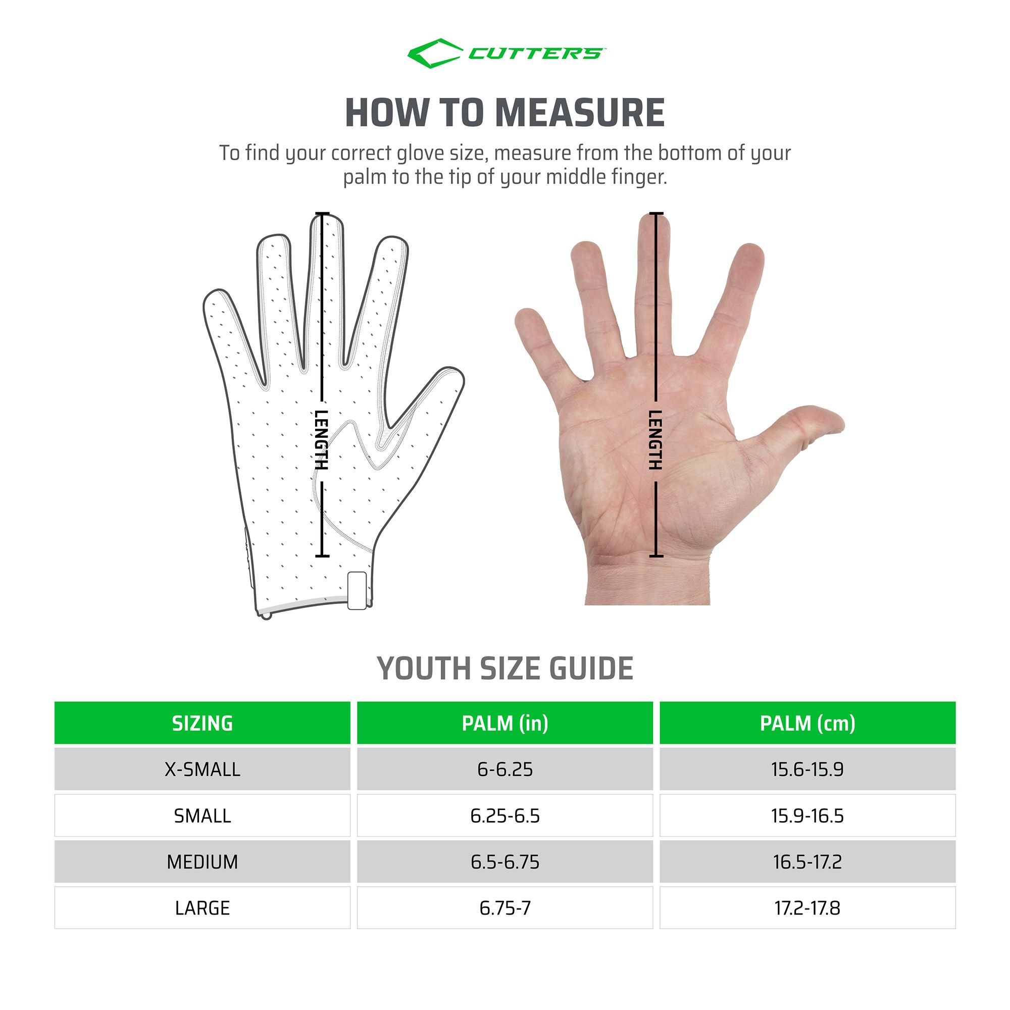 Cutters Youth Rev 5.0 Lux Receiver Gloves product image