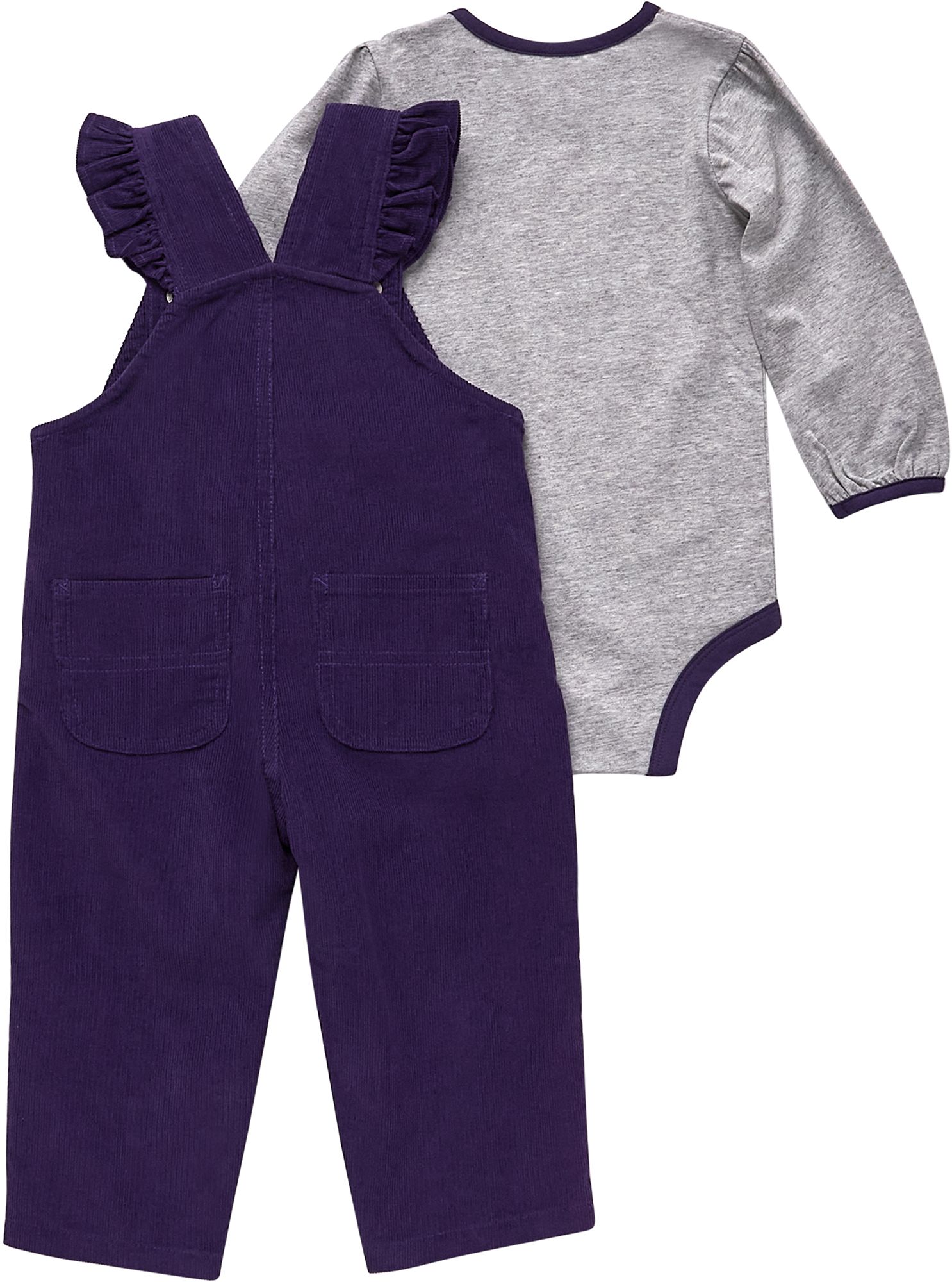 Carhartt Girls' Infant Long Sleeve Bodysuit and Corduroy Overall Set