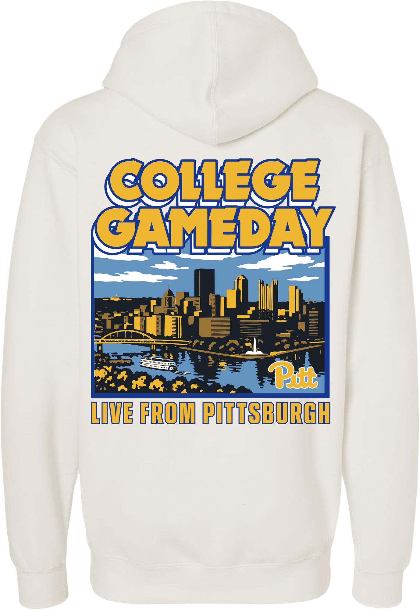 Something Inked Adult Pitt Panthers College GameDay Stadium Ivory Hoodie product image