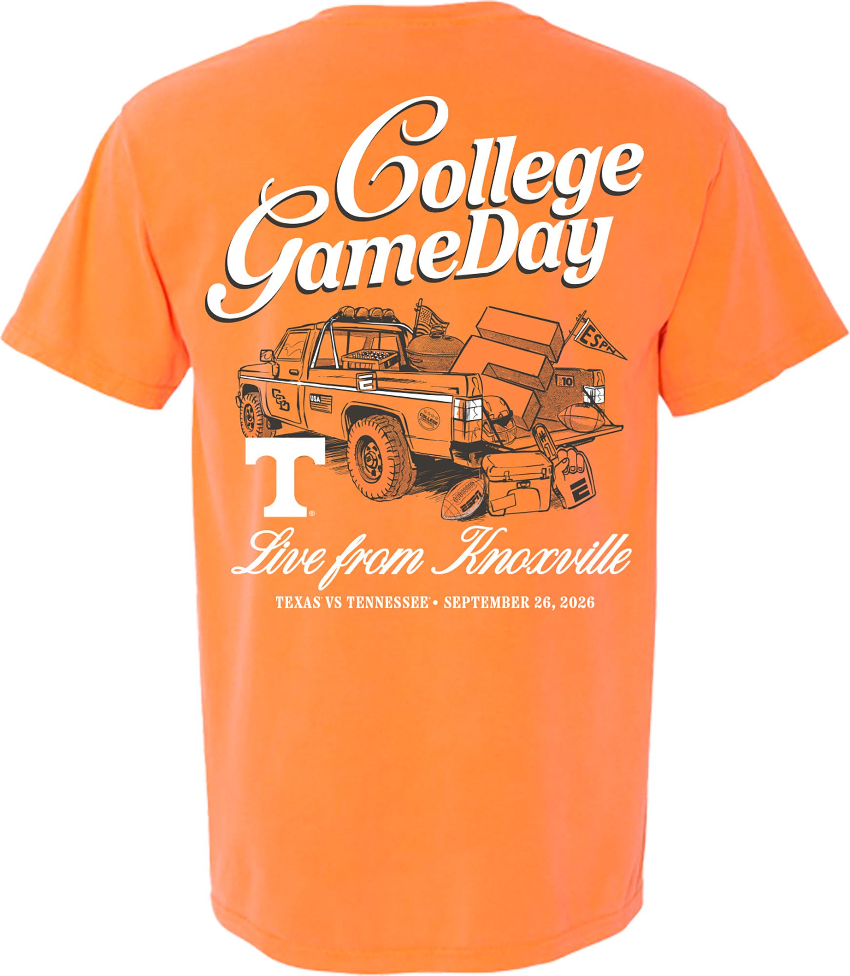 Something Inked Adult Tennessee Volunteers Orange College Gameday Live From Knoxville T-Shirt product image