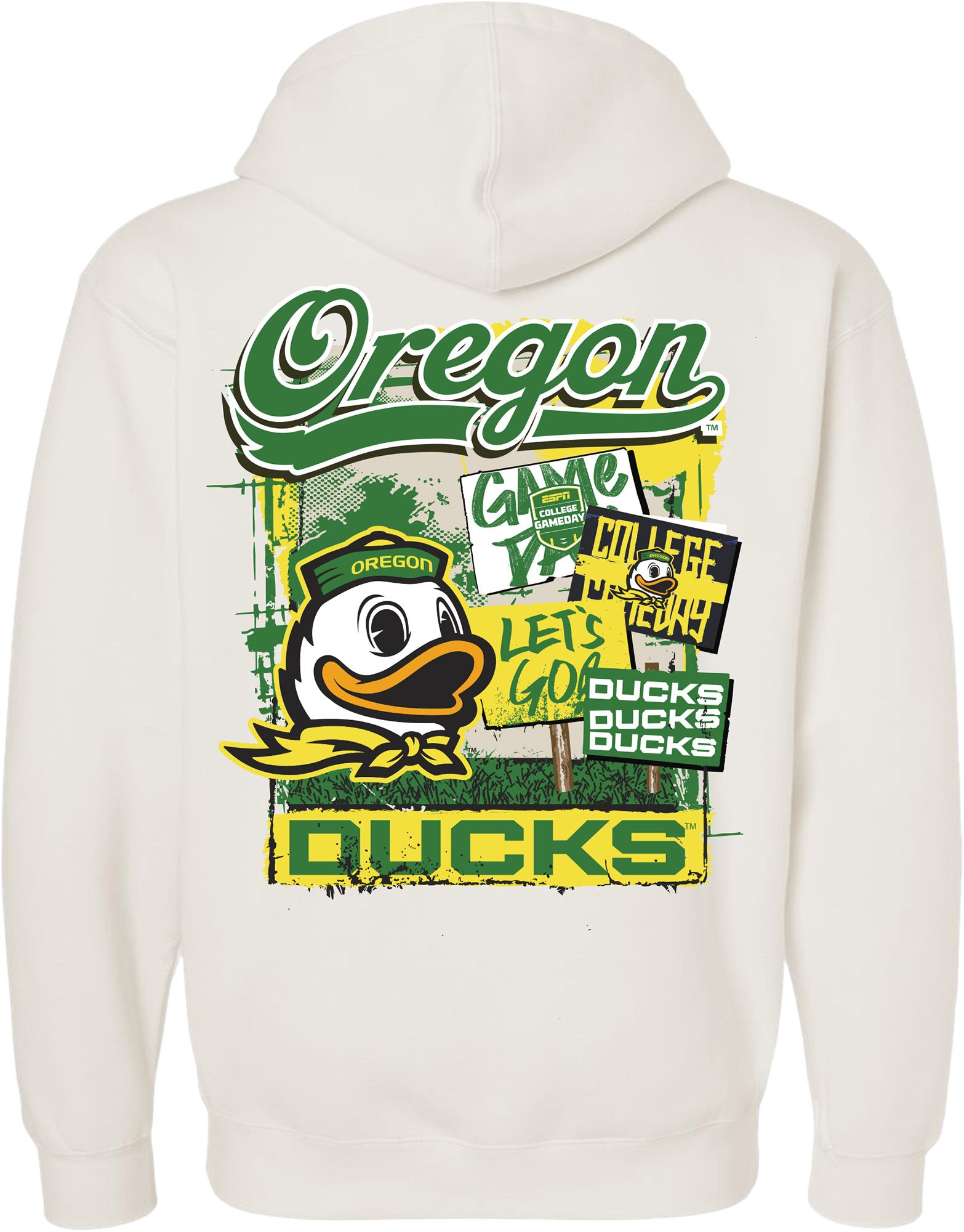 Something Inked Adult Oregon Ducks Mascot College GameDay Ivory Hoodie product image