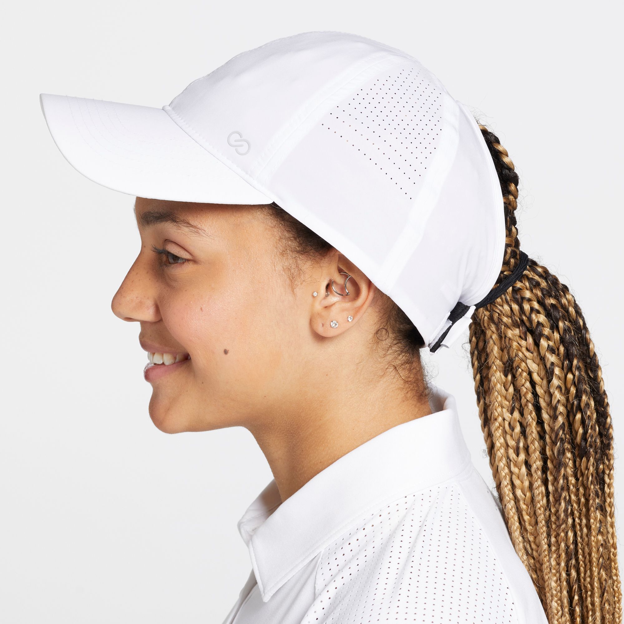 CALIA Women's Golf Perforated Ponytail Hat