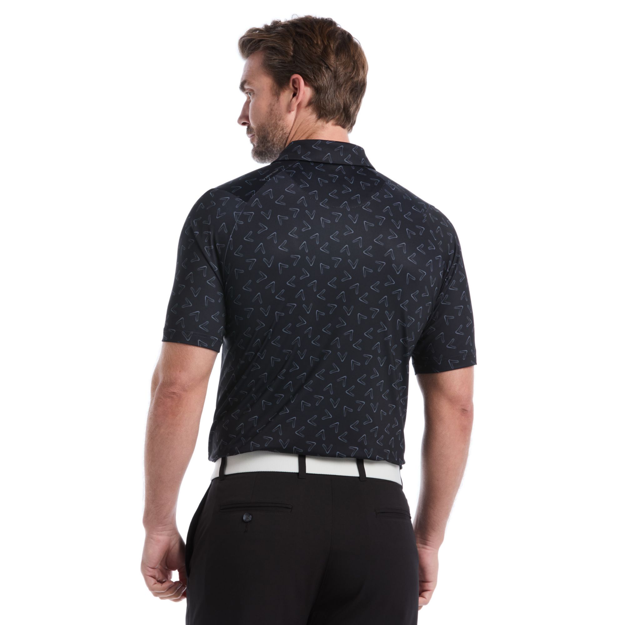 Callaway Men's  All-Over Chevron Printed Short Sleeve Golf Polo product image
