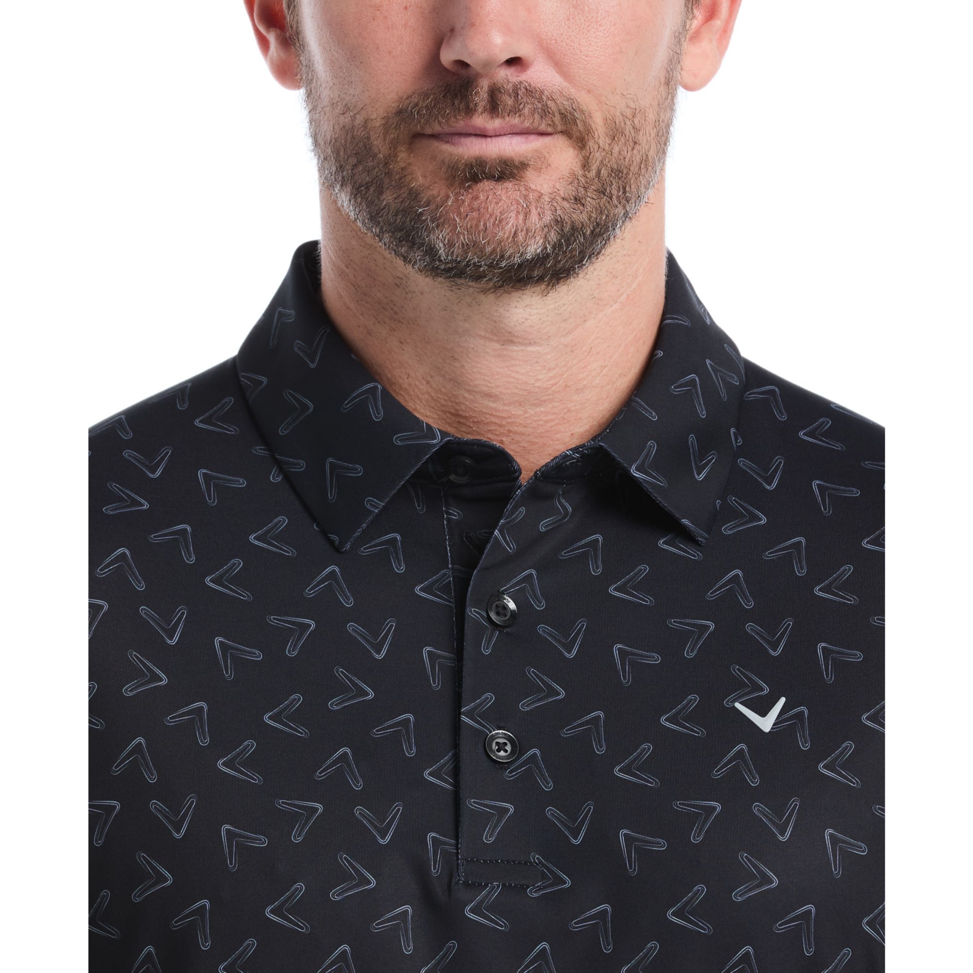Callaway Men's  All-Over Chevron Printed Short Sleeve Golf Polo product image