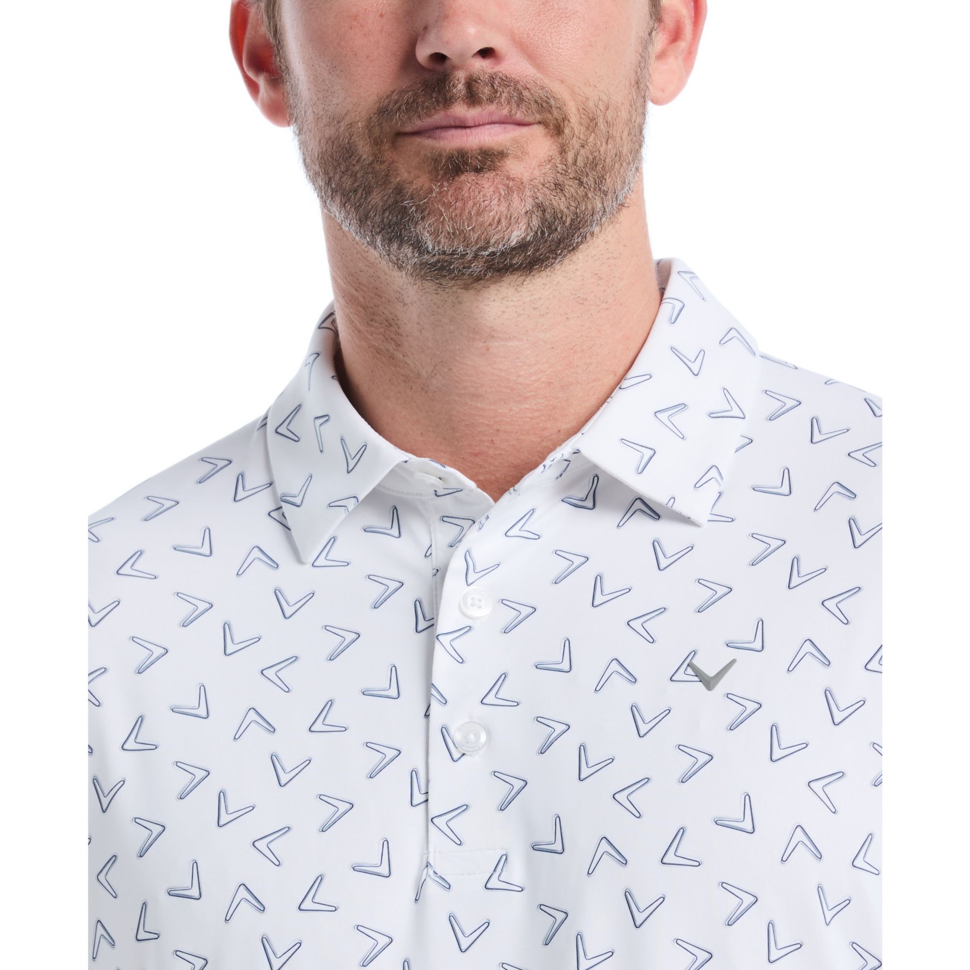 Callaway Men's  All-Over Chevron Printed Short Sleeve Golf Polo product image