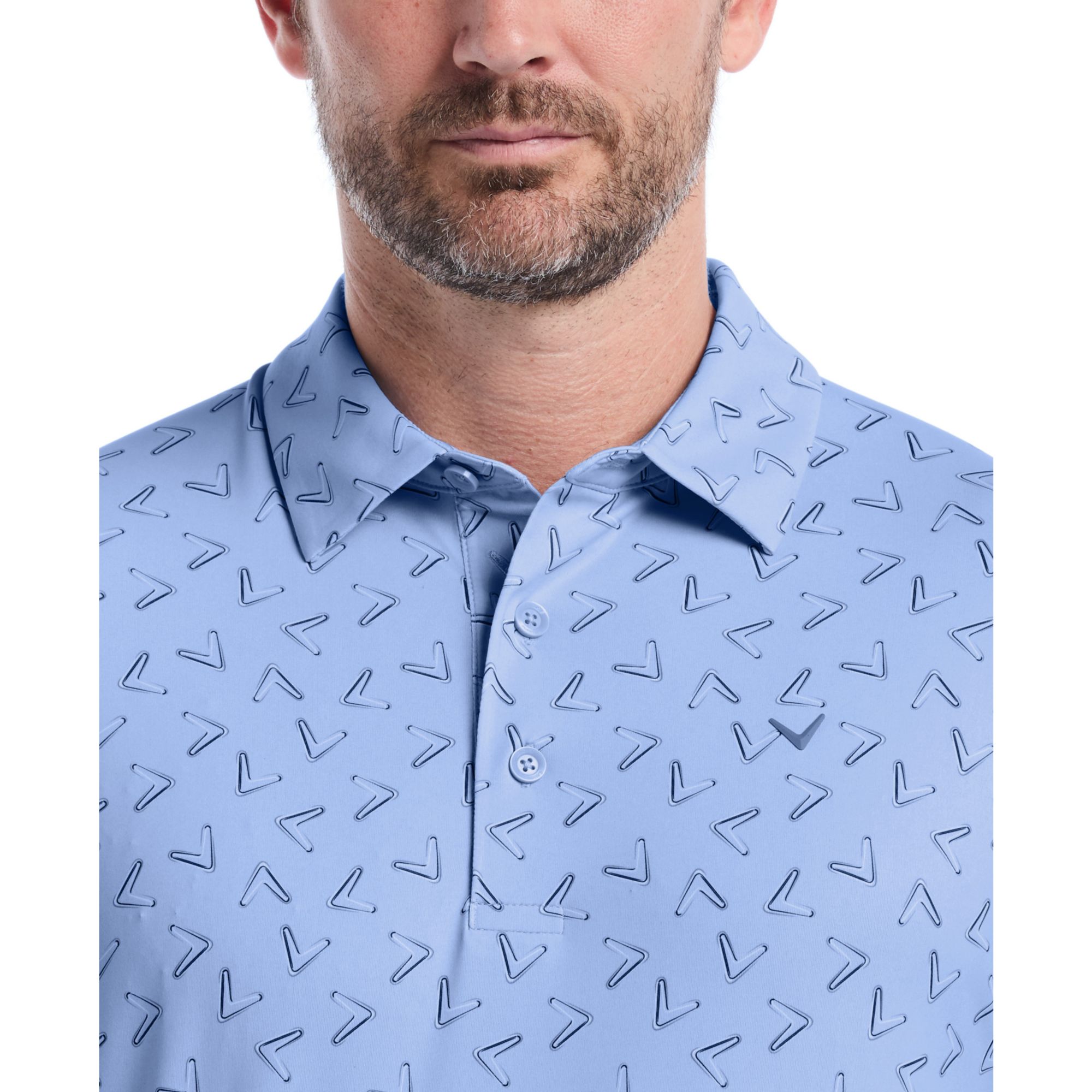 Callaway Men's  All-Over Chevron Printed Short Sleeve Golf Polo product image