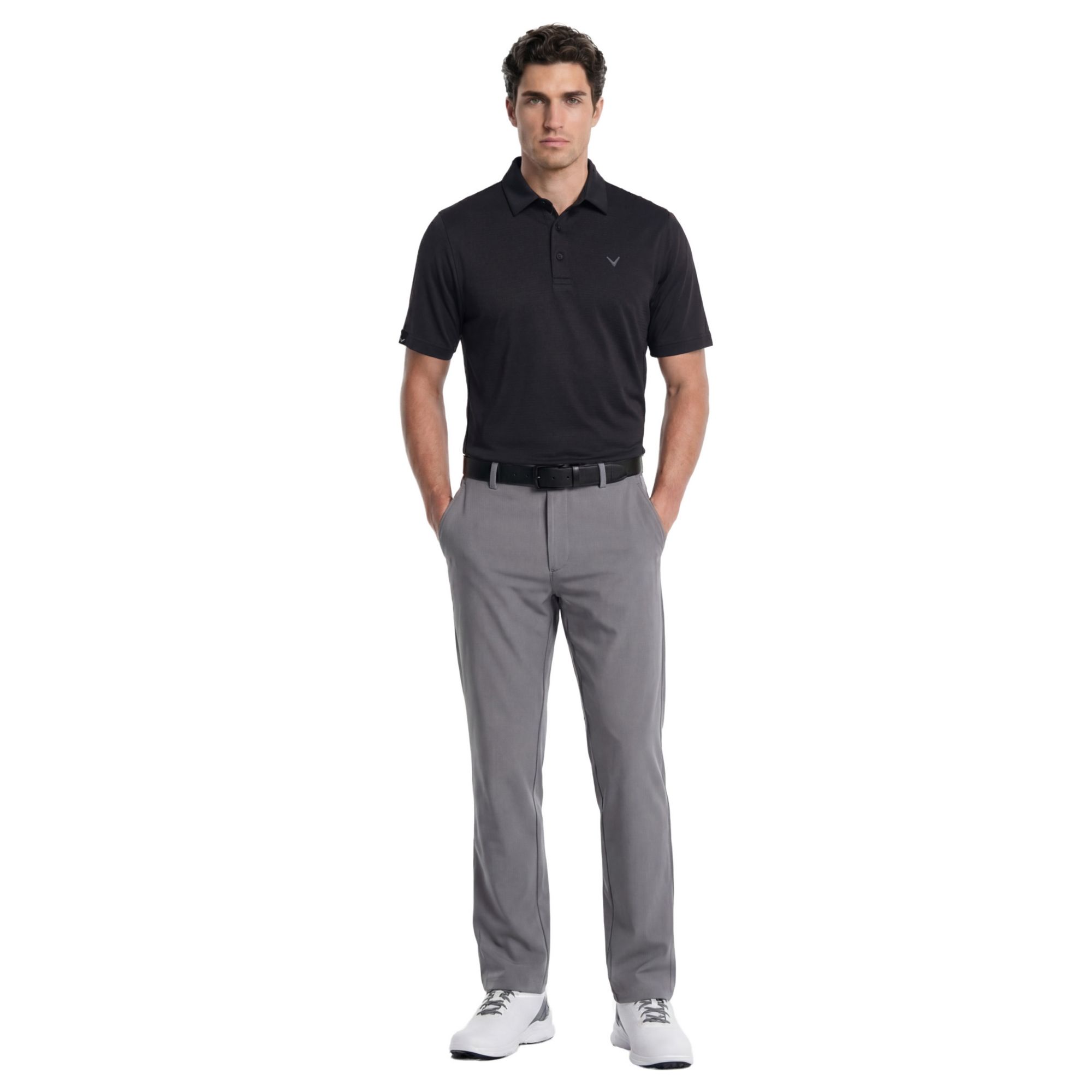 Callaway Men's Textured Swing Tech Solid Short Sleeve Golf Polo product image