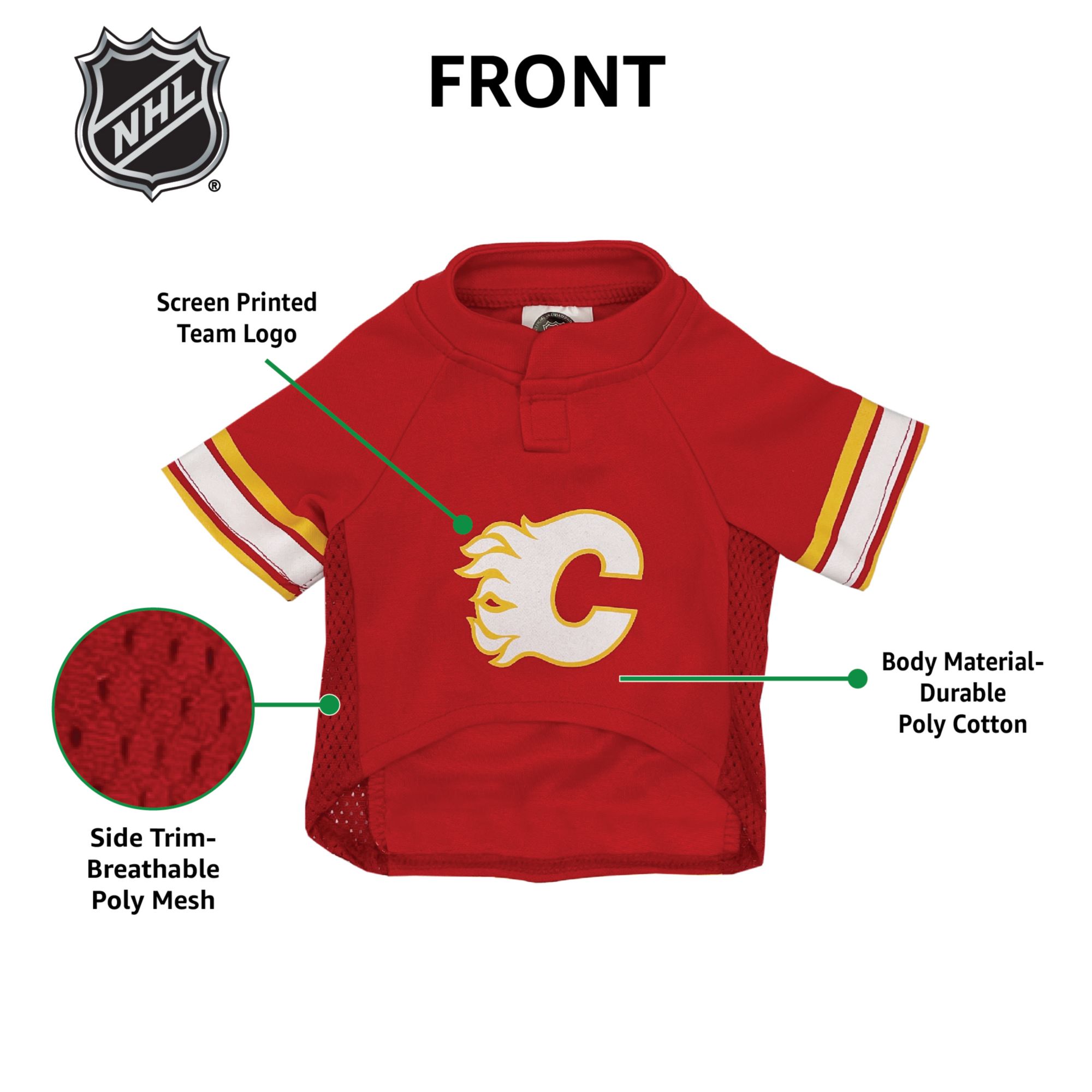 Pets First NHL Calgary Flames Pet Jersey product image
