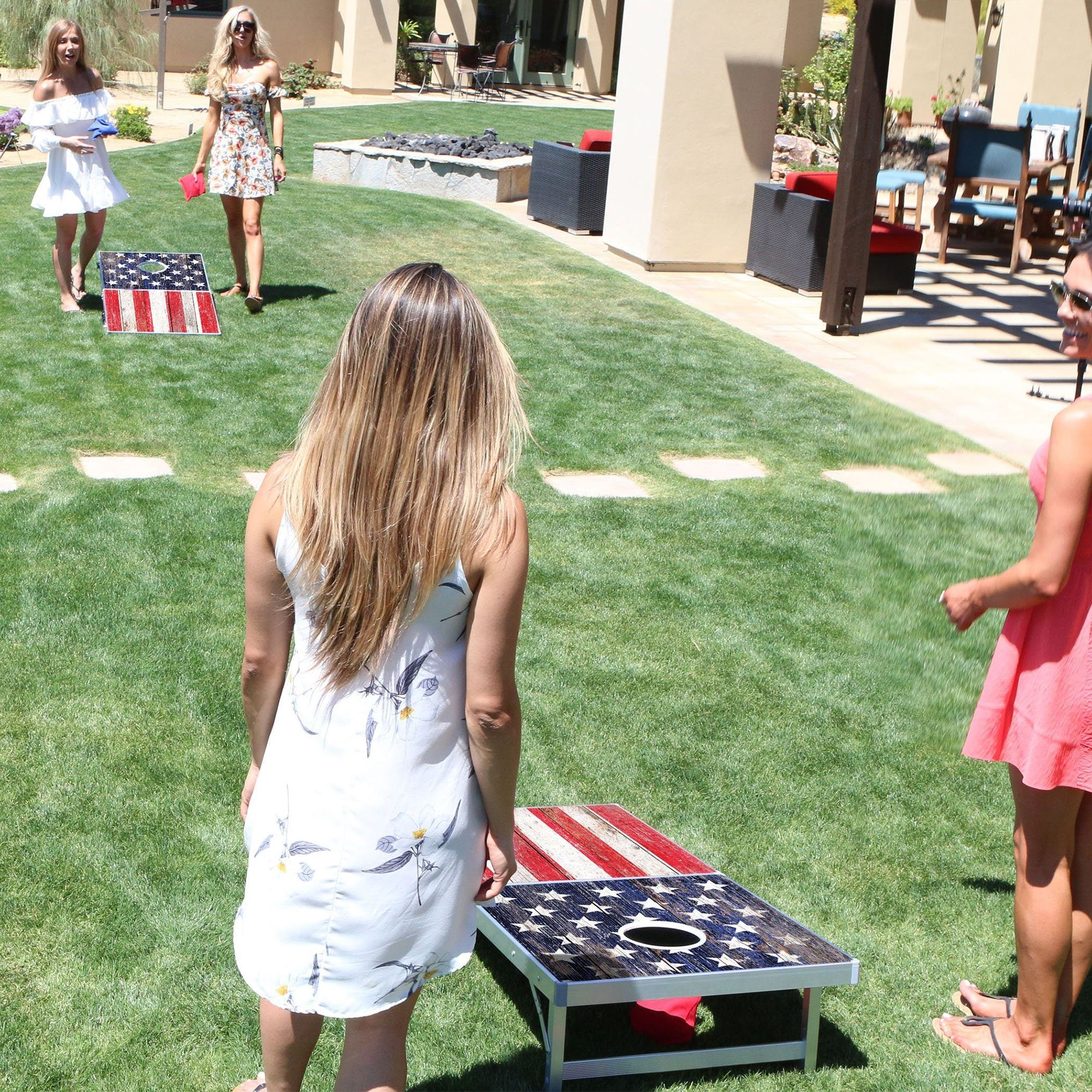 GoSports 4' x 2' LED Folding Cornhole Set product image