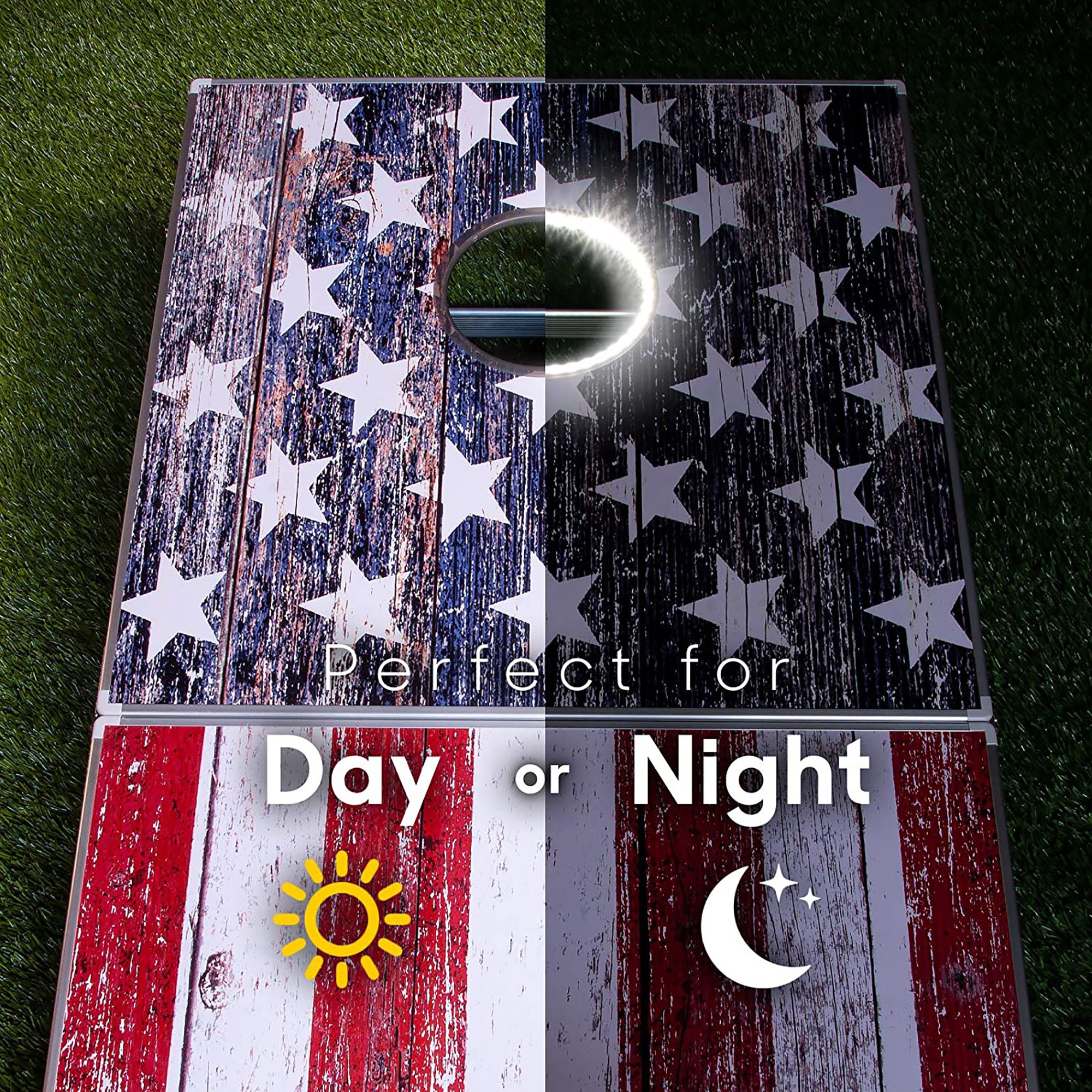 GoSports 4' x 2' LED Folding Cornhole Set product image