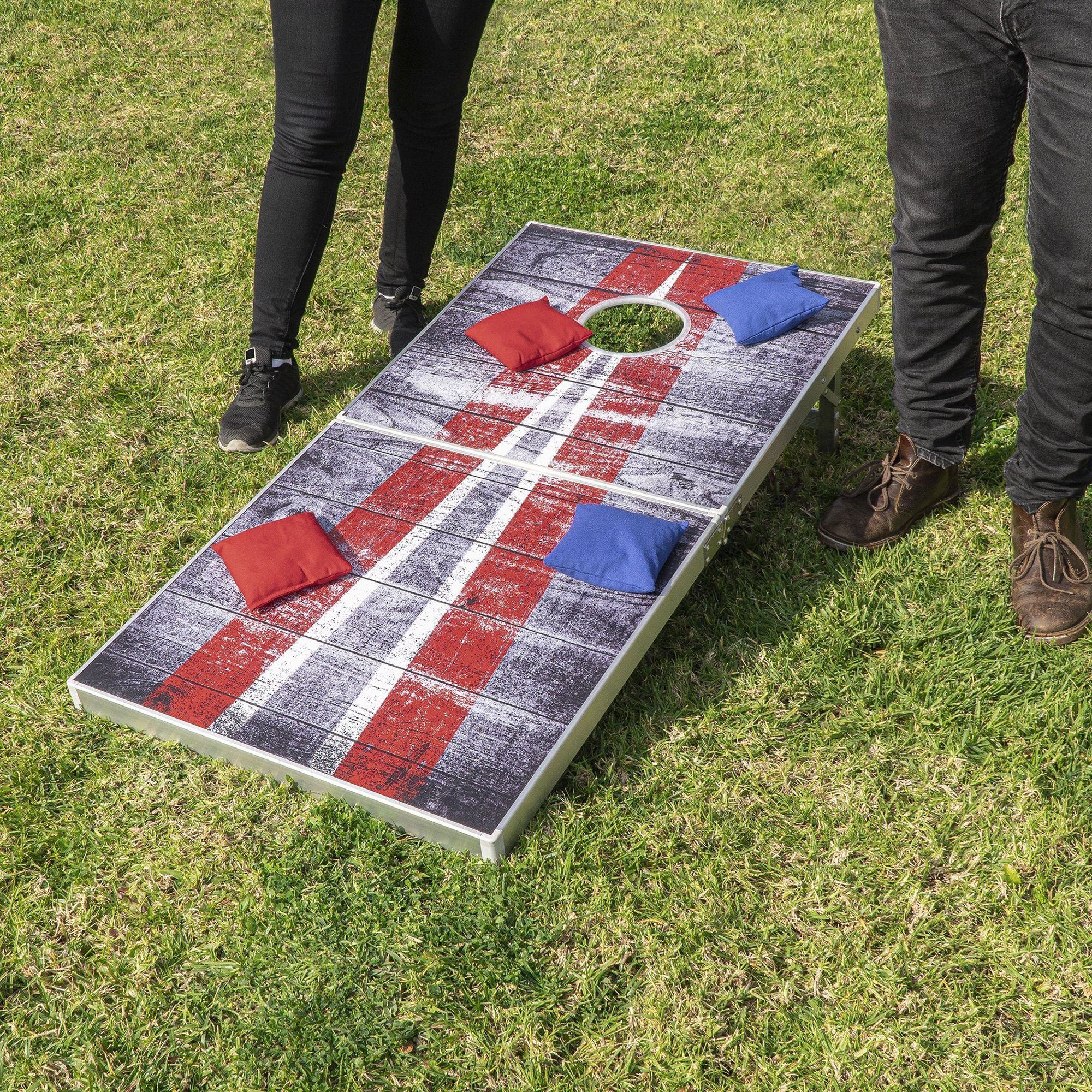 GoSports 4' x 2' LED Folding Cornhole Set product image