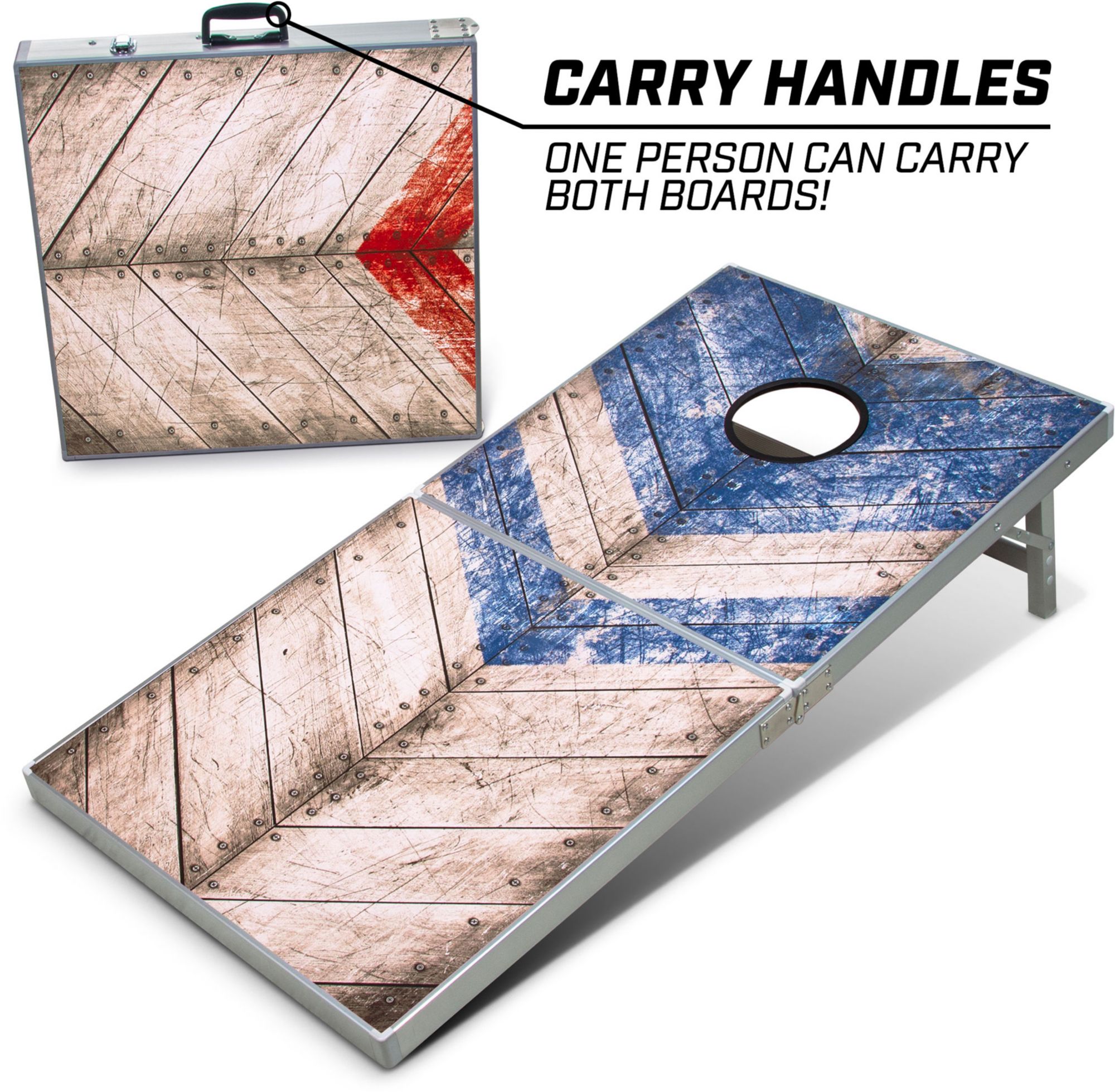 GoSports 2' x 4' Foldable Rustic Cornhole Set product image