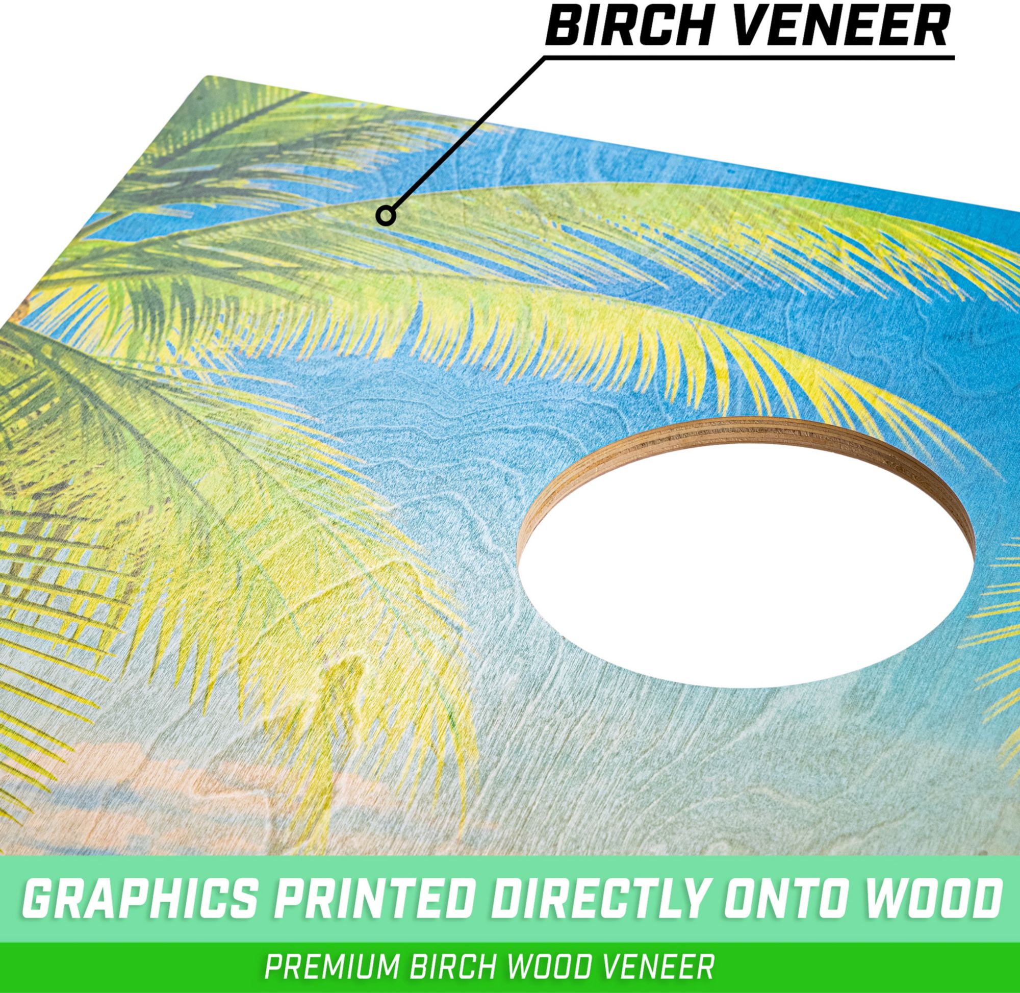 GoSports 4' x 2' Premium Wood Cornhole Set - Beach product image