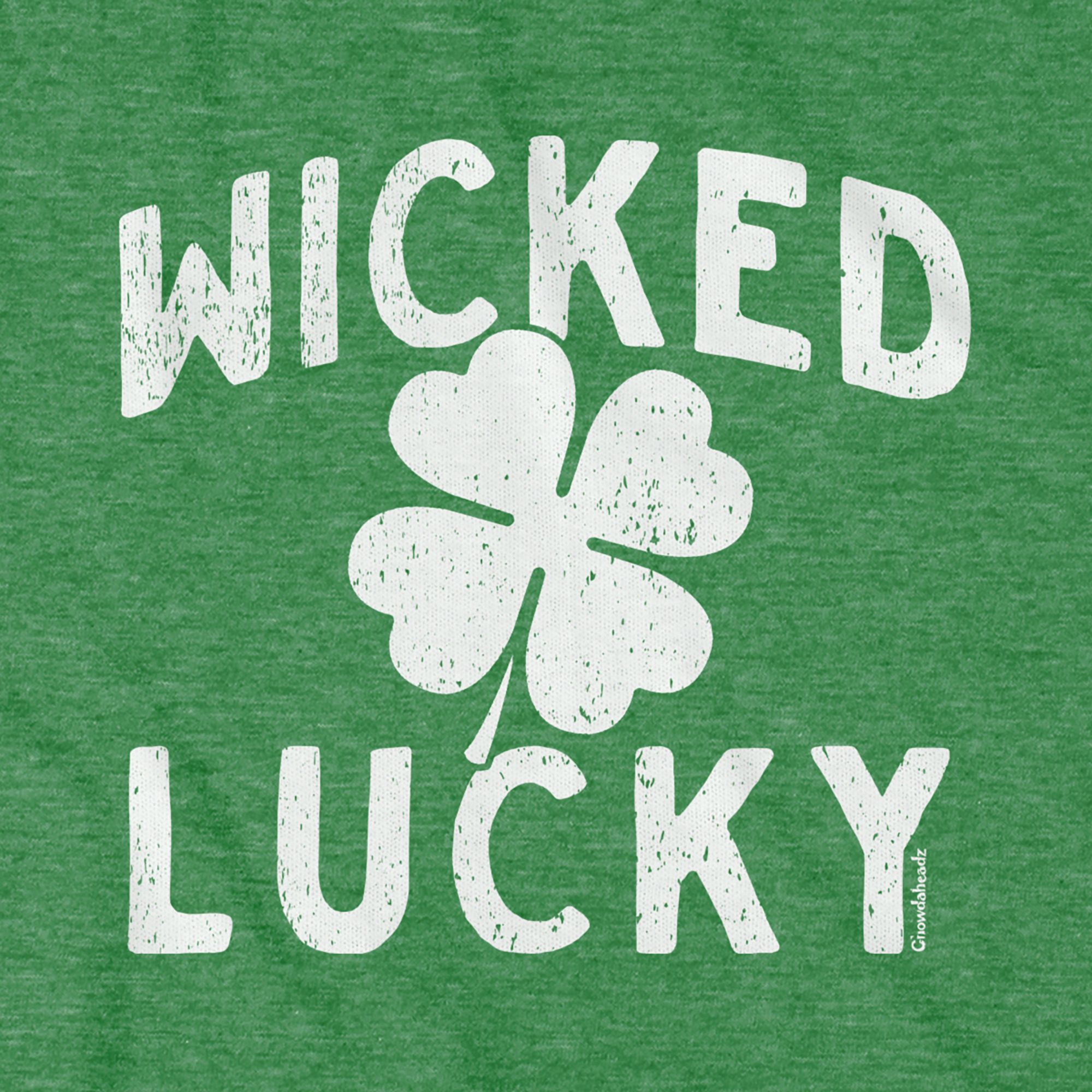 Chowdaheadz Adult Boston Green Wicked Lucky T-Shirt product image