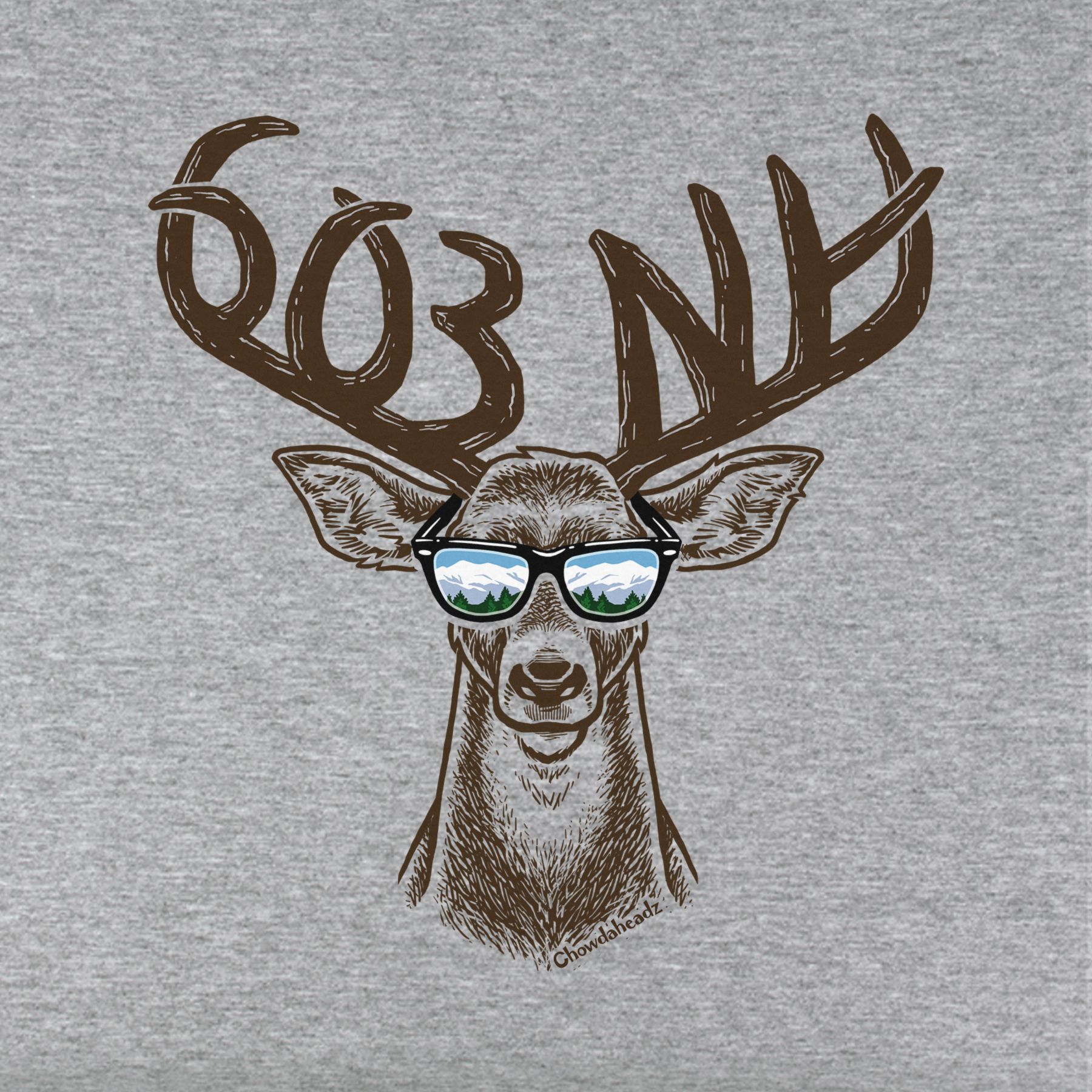 Chowdaheadz Adult New Hampshire Antlers T-Shirt product image
