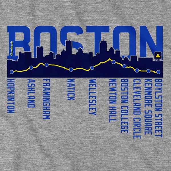 Chowdaheadz Adult Boston Skyline Route T-Shirt product image
