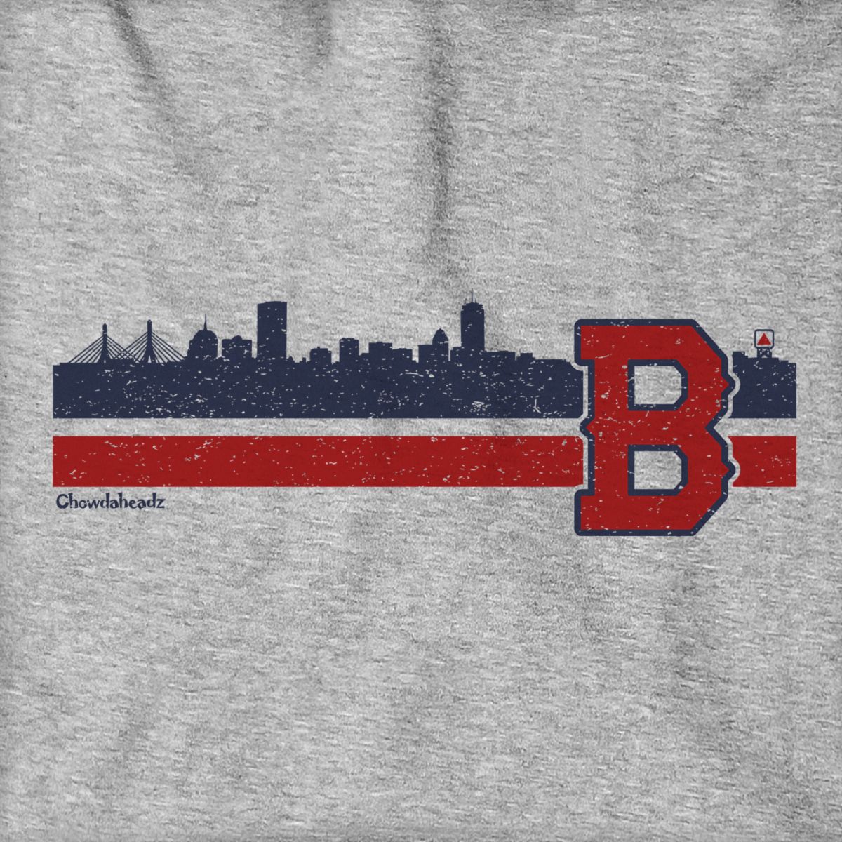 Chowdaheadz Adult Boston Grey Baseball Sideline Pullover Hoodie product image