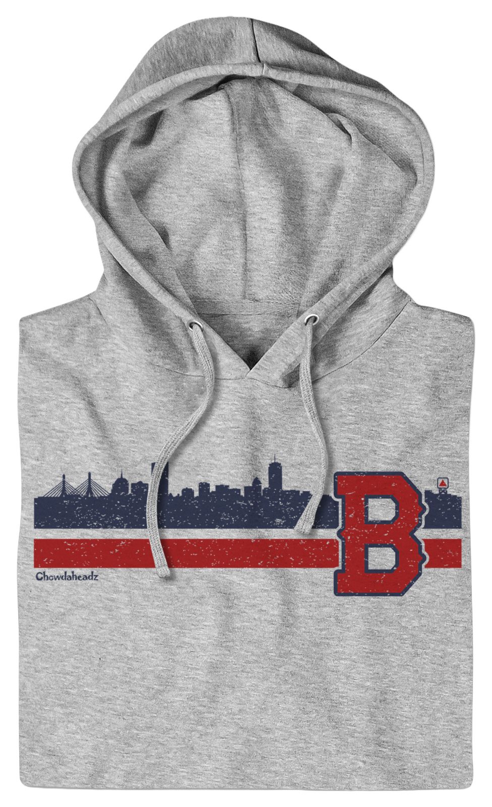 Chowdaheadz Adult Boston Grey Baseball Sideline Pullover Hoodie product image