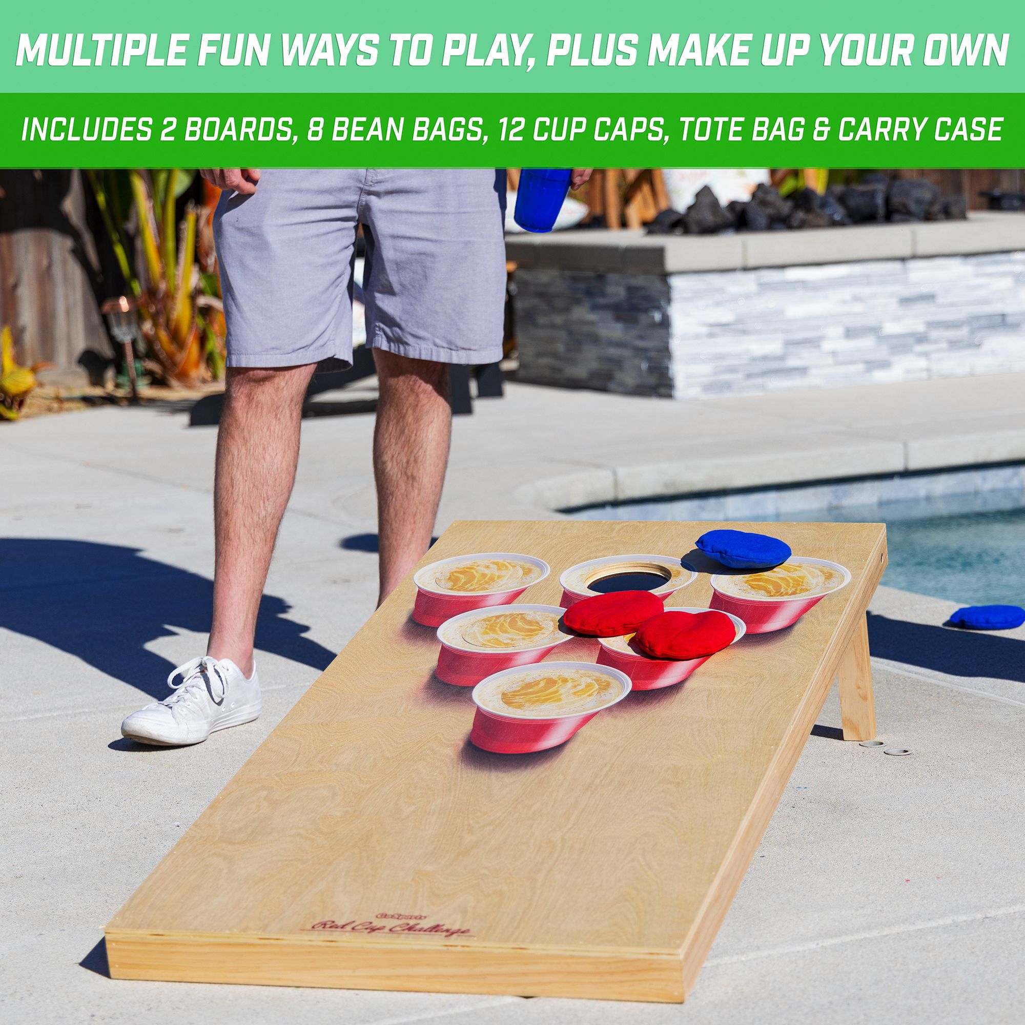 GoSports 4' x 2' Beer Pong Cornhole Set product image