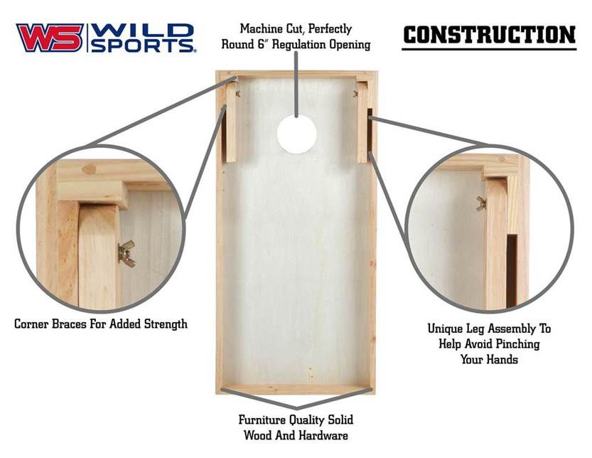 Wild Sports Authentic 2' x 4' Cornhole Game product image