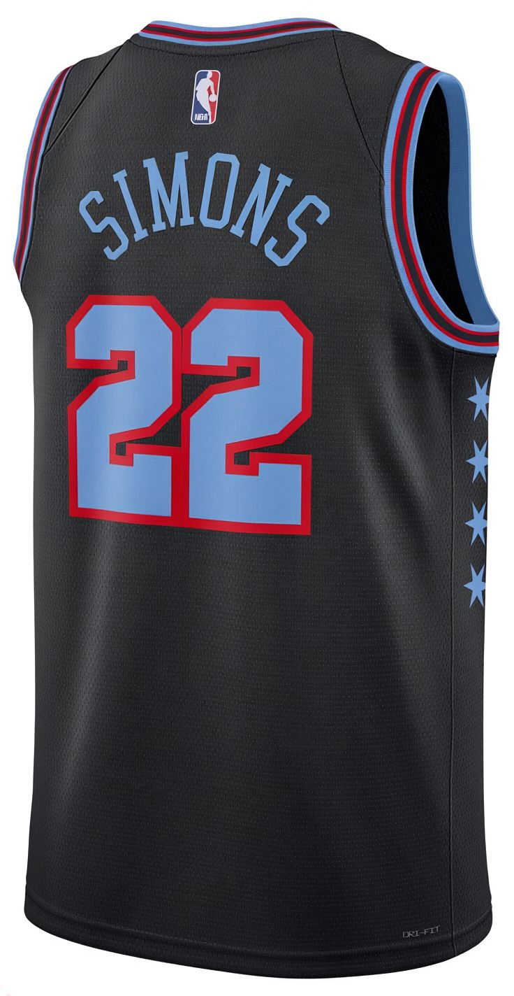 Nike Adult 2025-26 City Edition Anfernee Simons #22 Chicago Bulls Black Swingman Jersey product image
