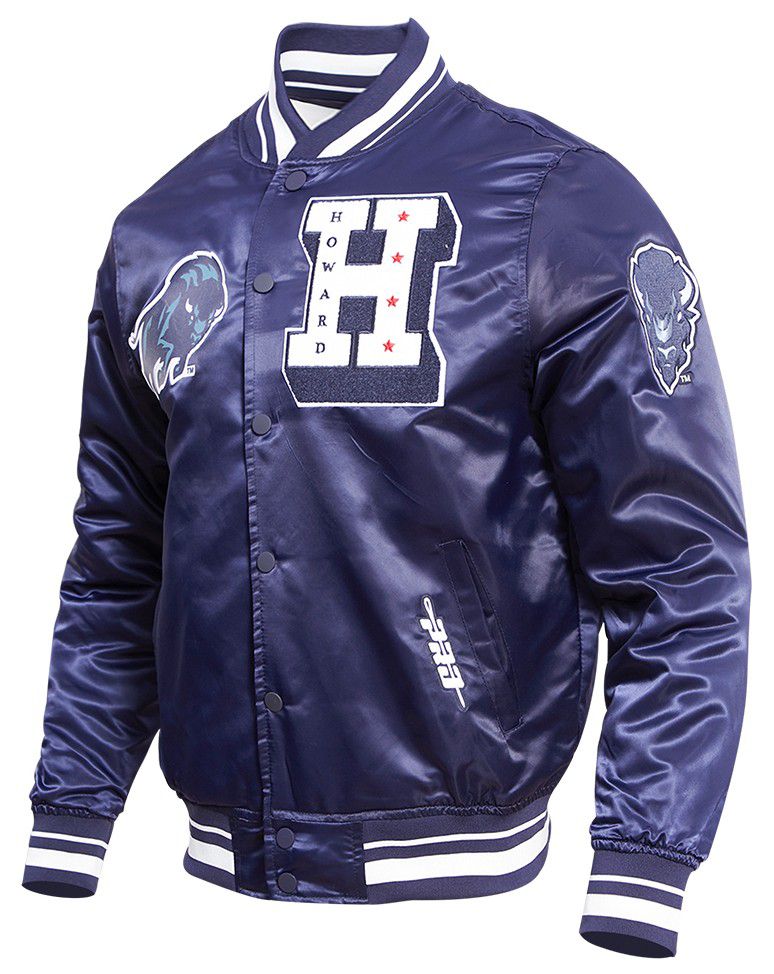 Pro Standard Men's Howard Bison Navy Classic Satin Jacket product image