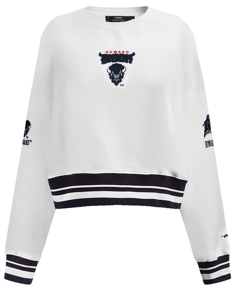 Pro Standard Women's Howard Bison White/Black Fleece Crewneck Sweatshirt product image