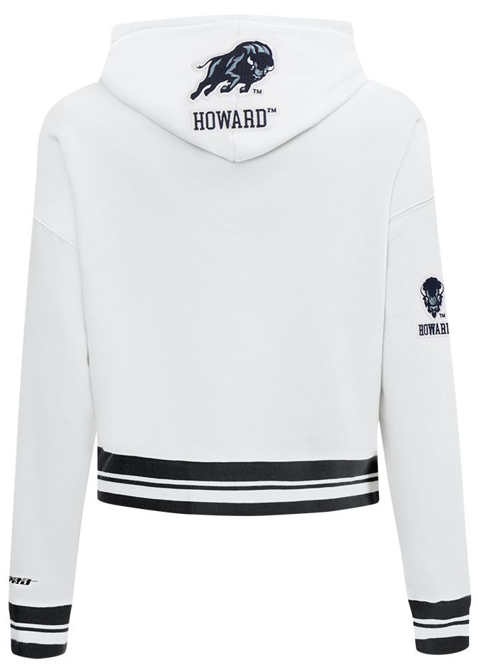 Pro Standard Women's Howard Bison White/Black Cropped Hoodie product image