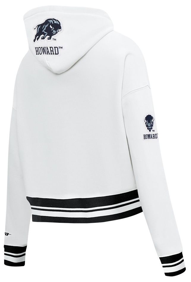 Pro Standard Women's Howard Bison White/Black Cropped Hoodie product image
