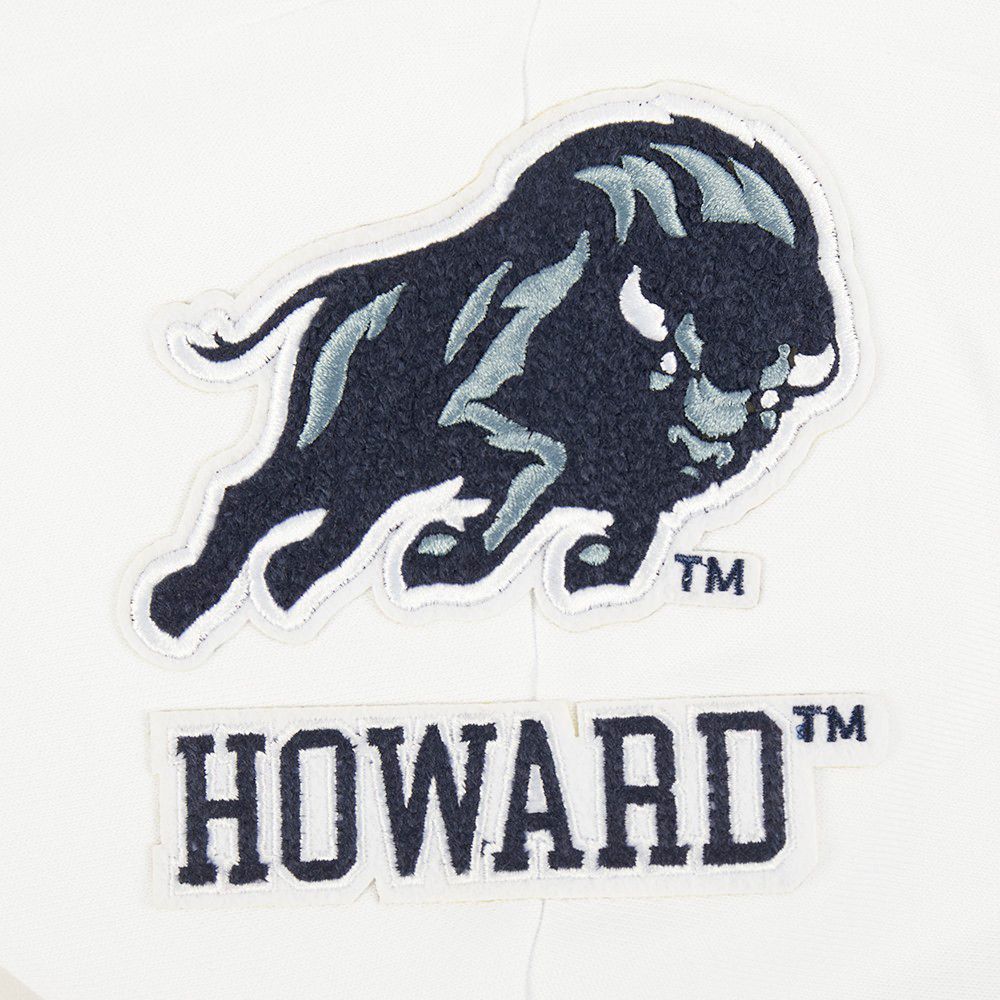 Pro Standard Women's Howard Bison White/Black Cropped Hoodie product image