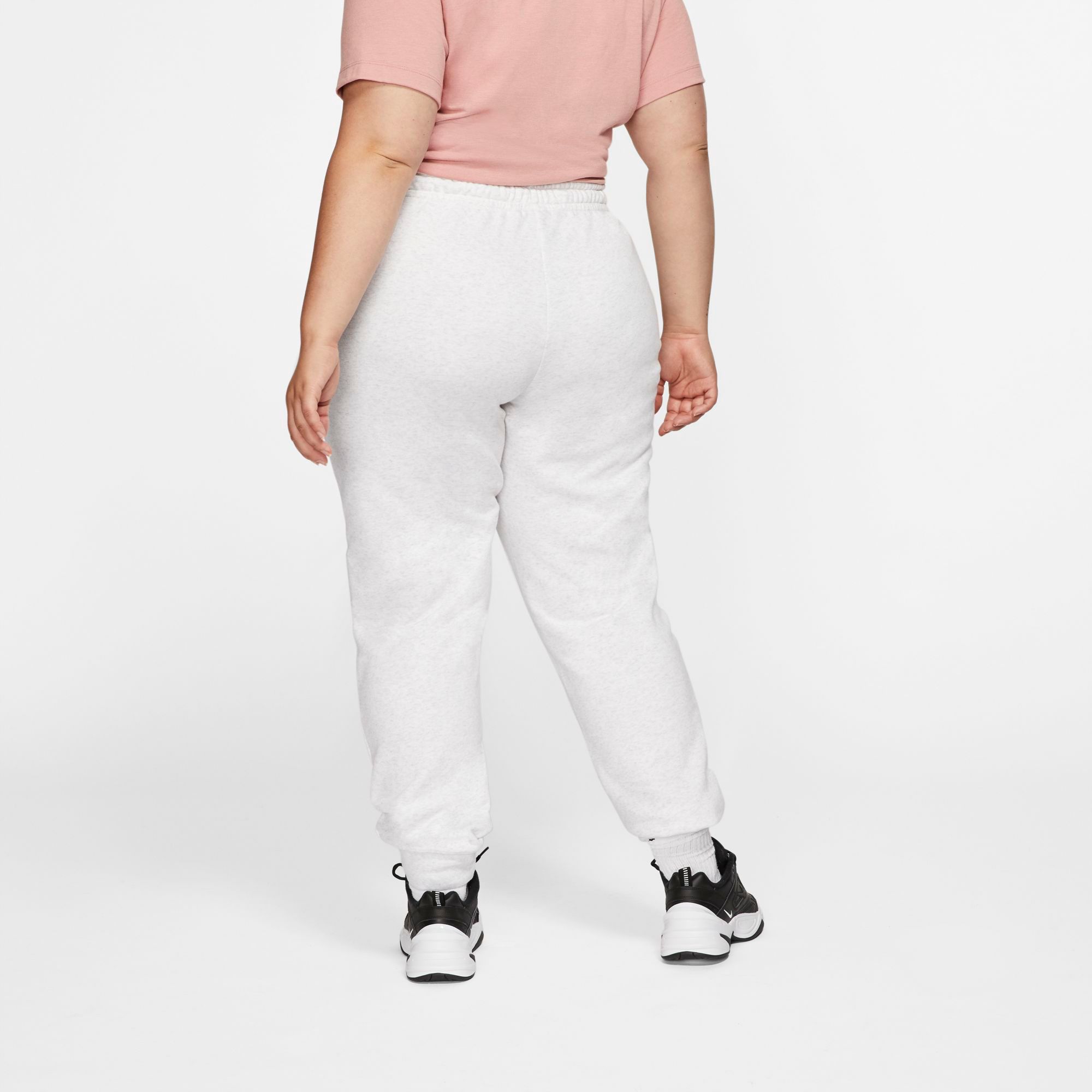 nike women's sportswear essential fleece jogger pants birch heather