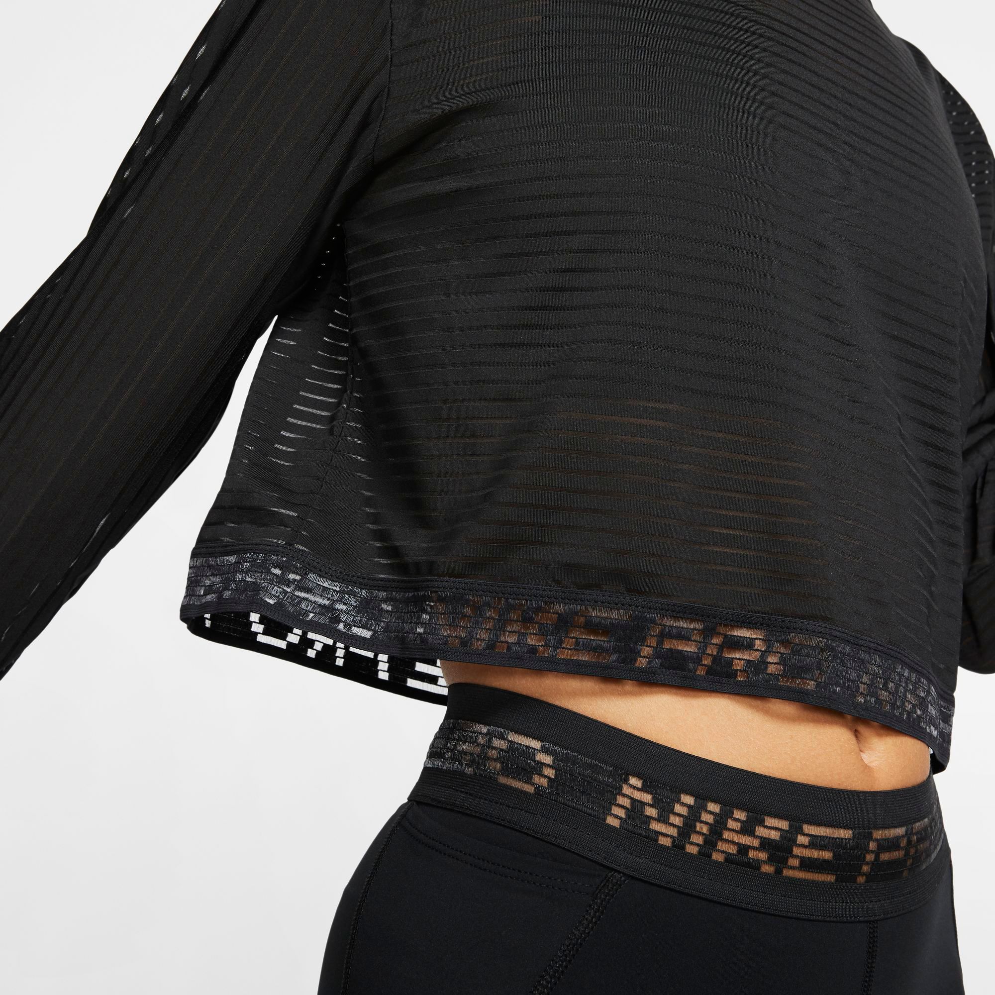 nike women's pro mesh long sleeve shirt