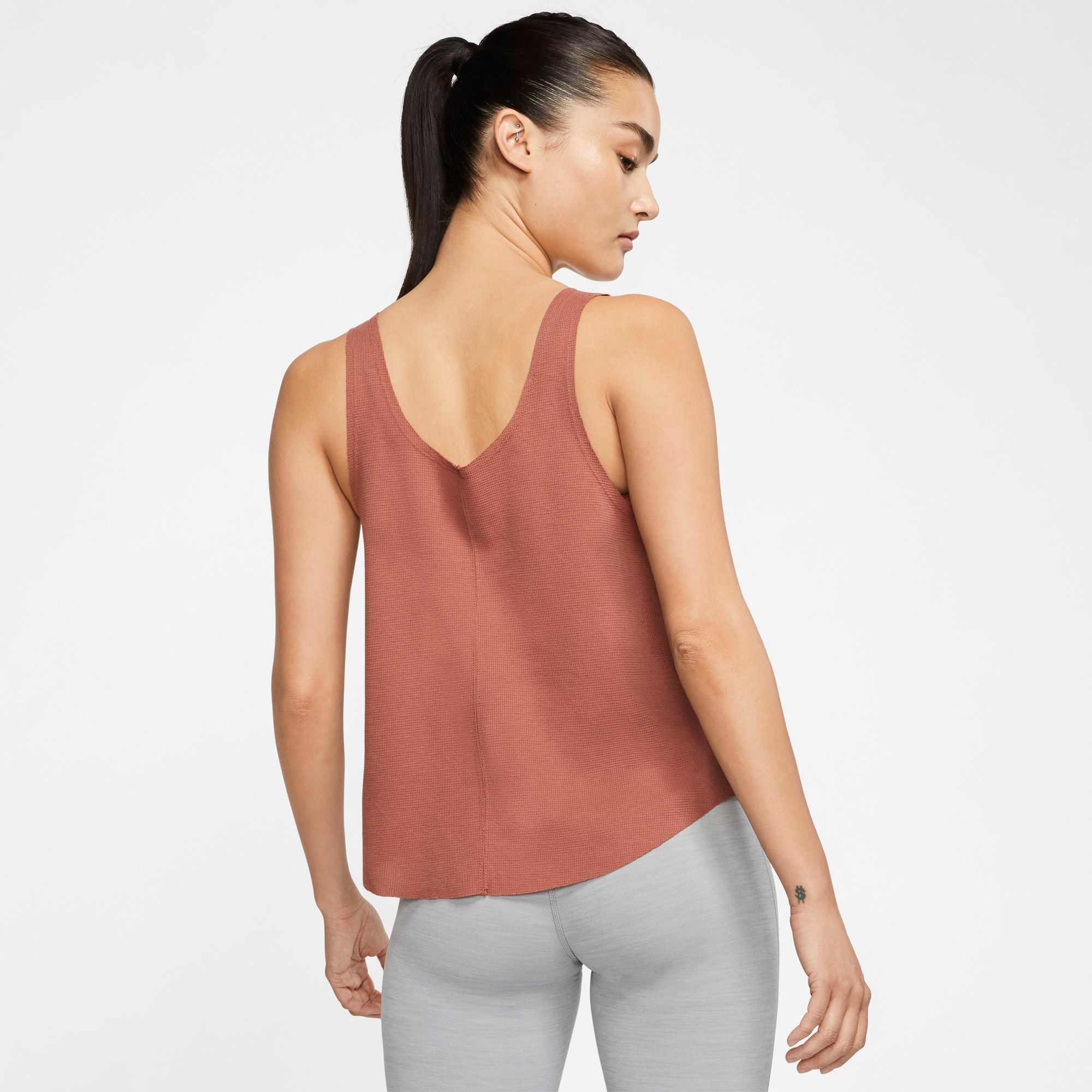 nike women's yoga luxe henley tank