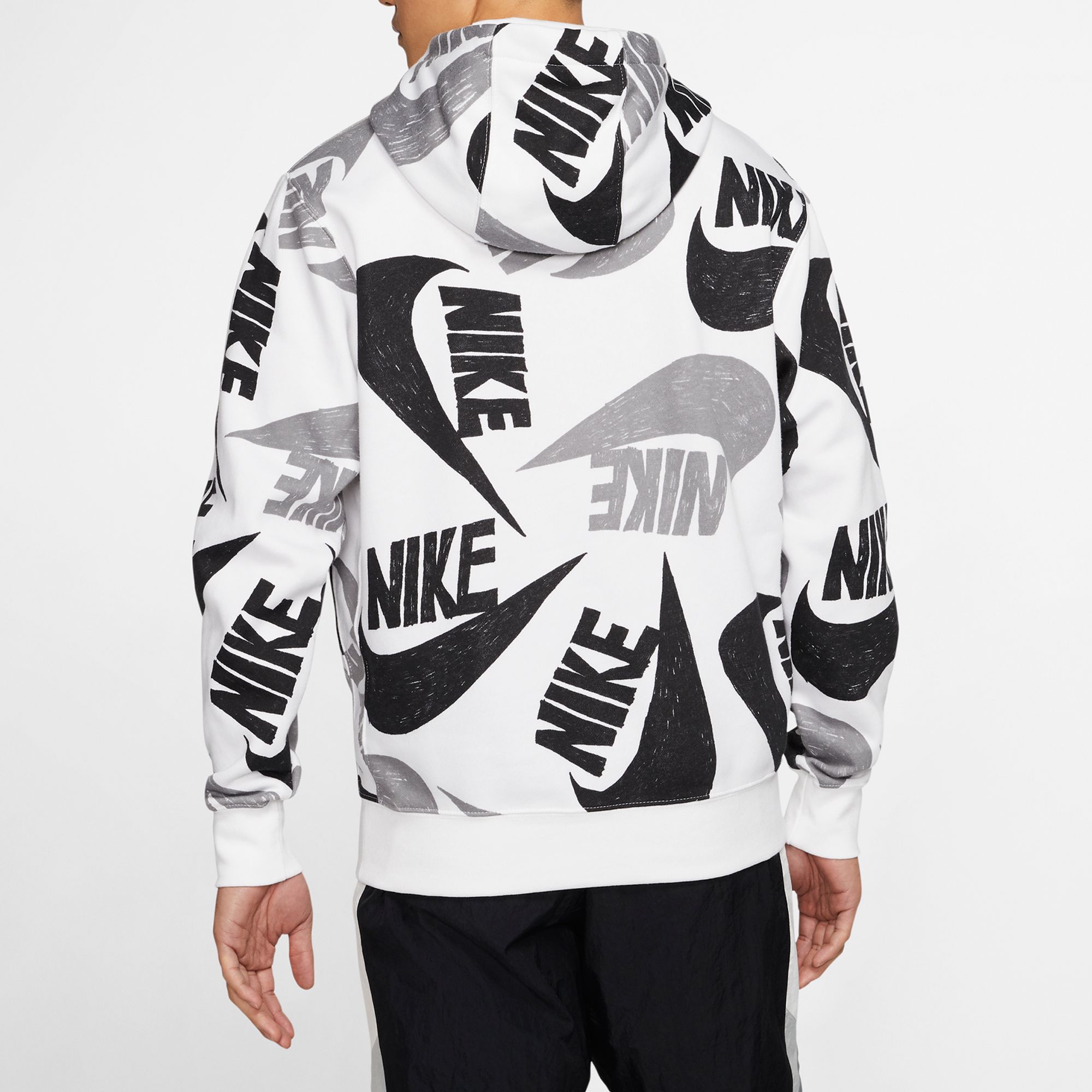 nike aop club hoodie