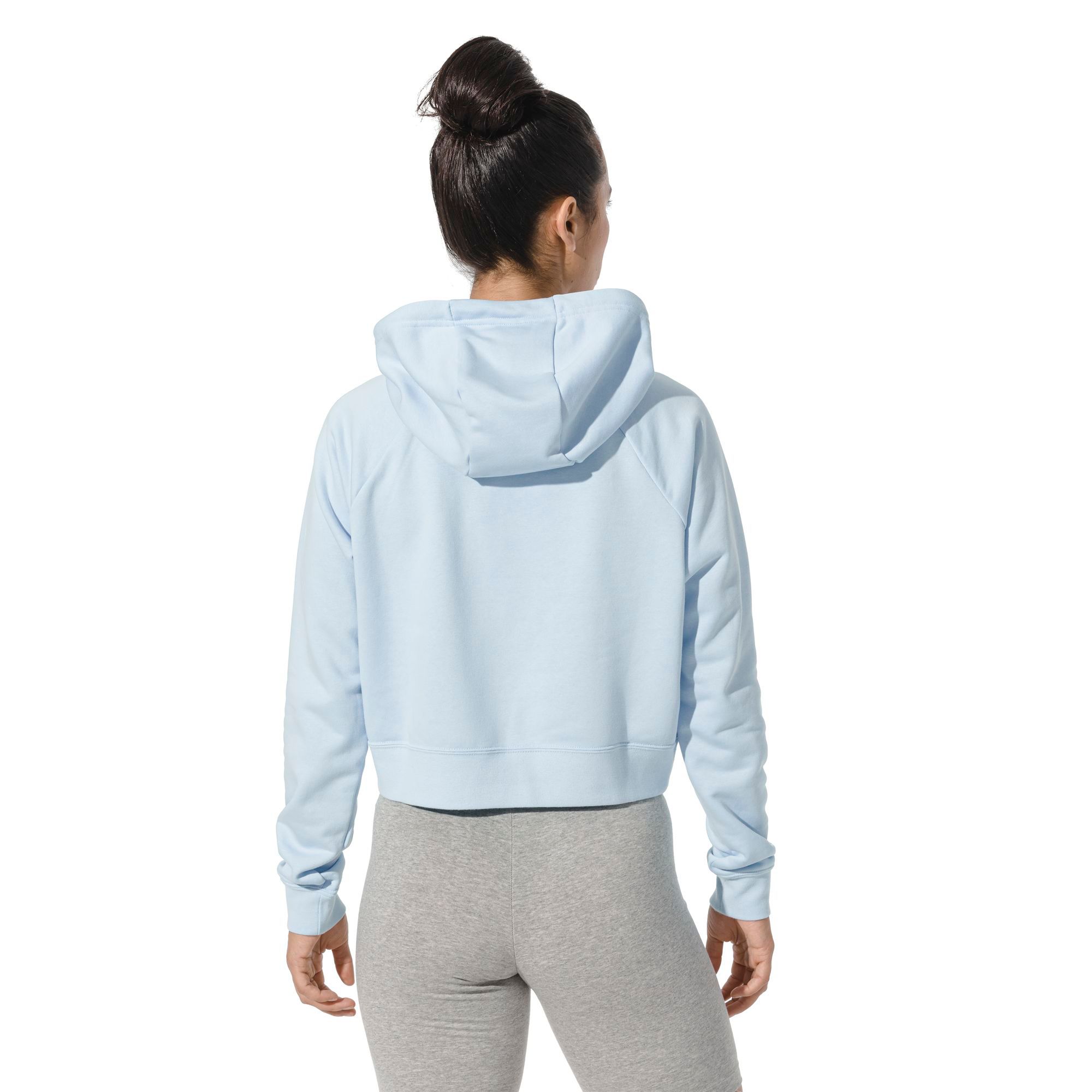 blue nike cropped hoodie