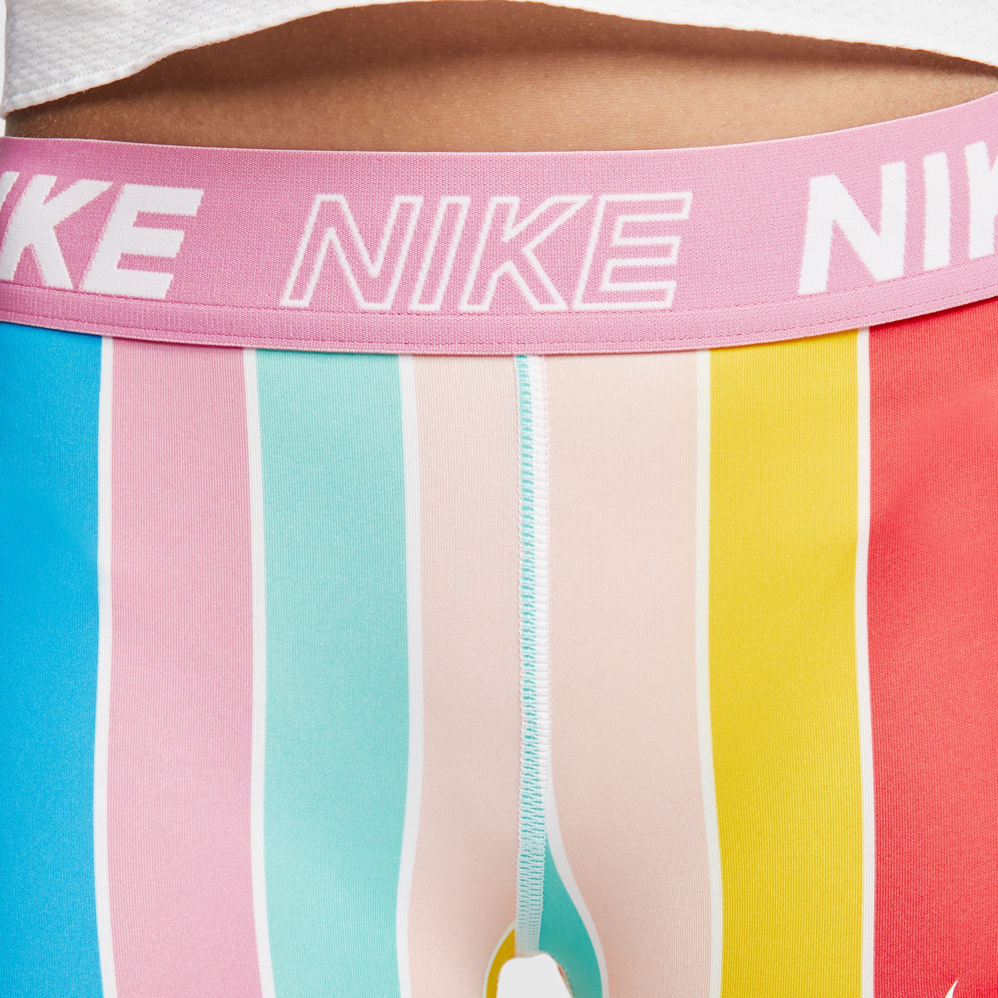 nike pro striped shorts