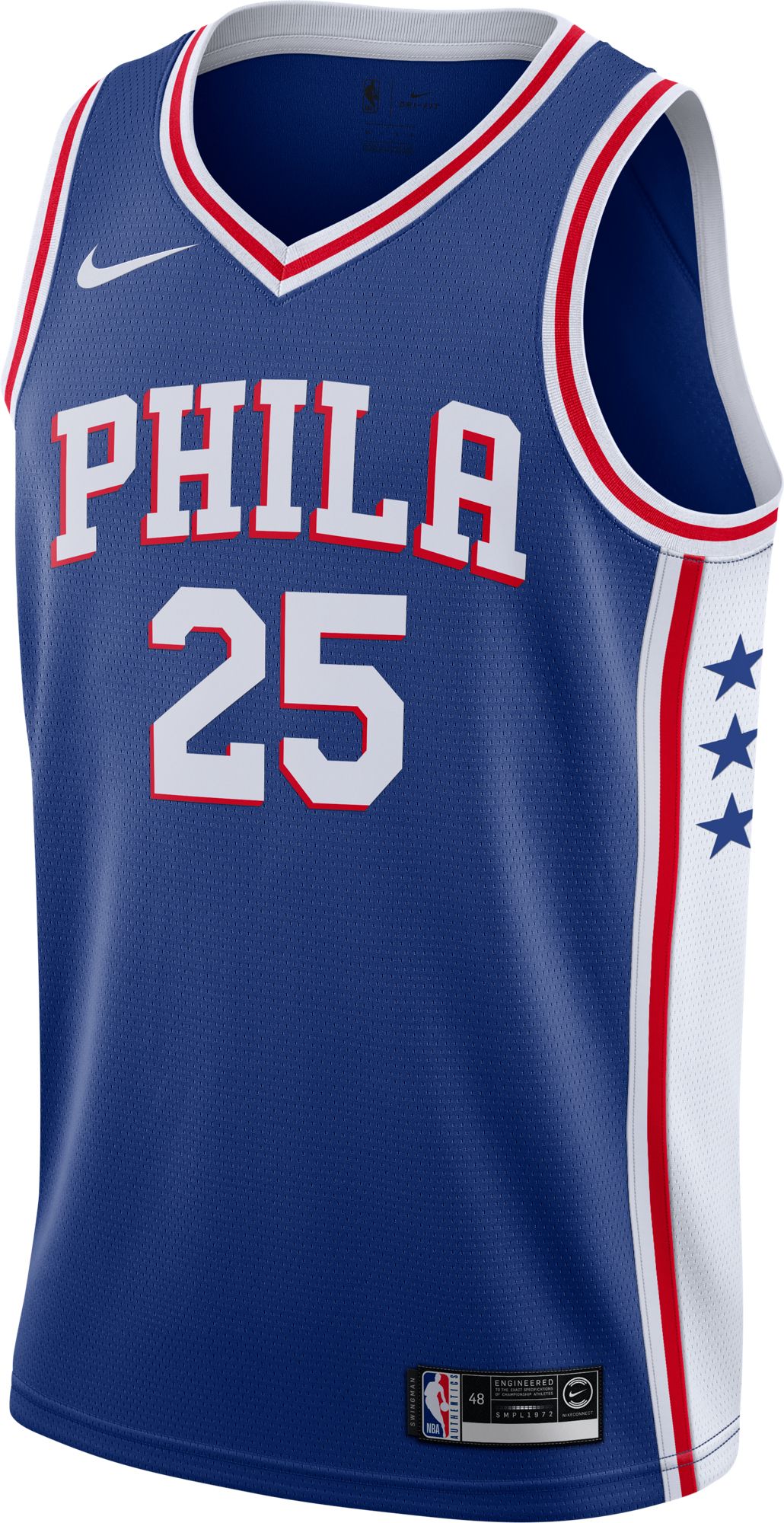 Nike Men's Philadelphia 76ers Ben Simmons #25 Royal Dri-FIT Swingman Jersey product image