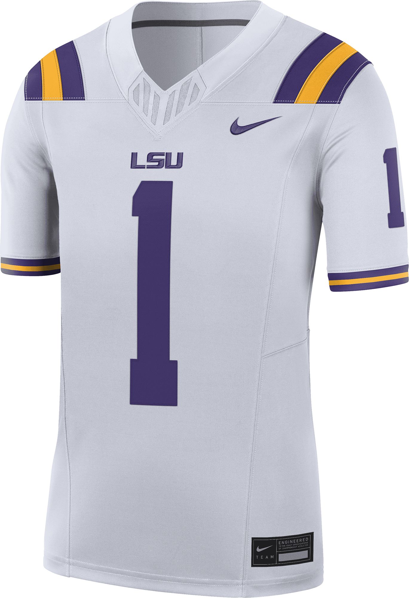 Nike Men's LSU Tigers White Dri-FIT Limited Football Jersey