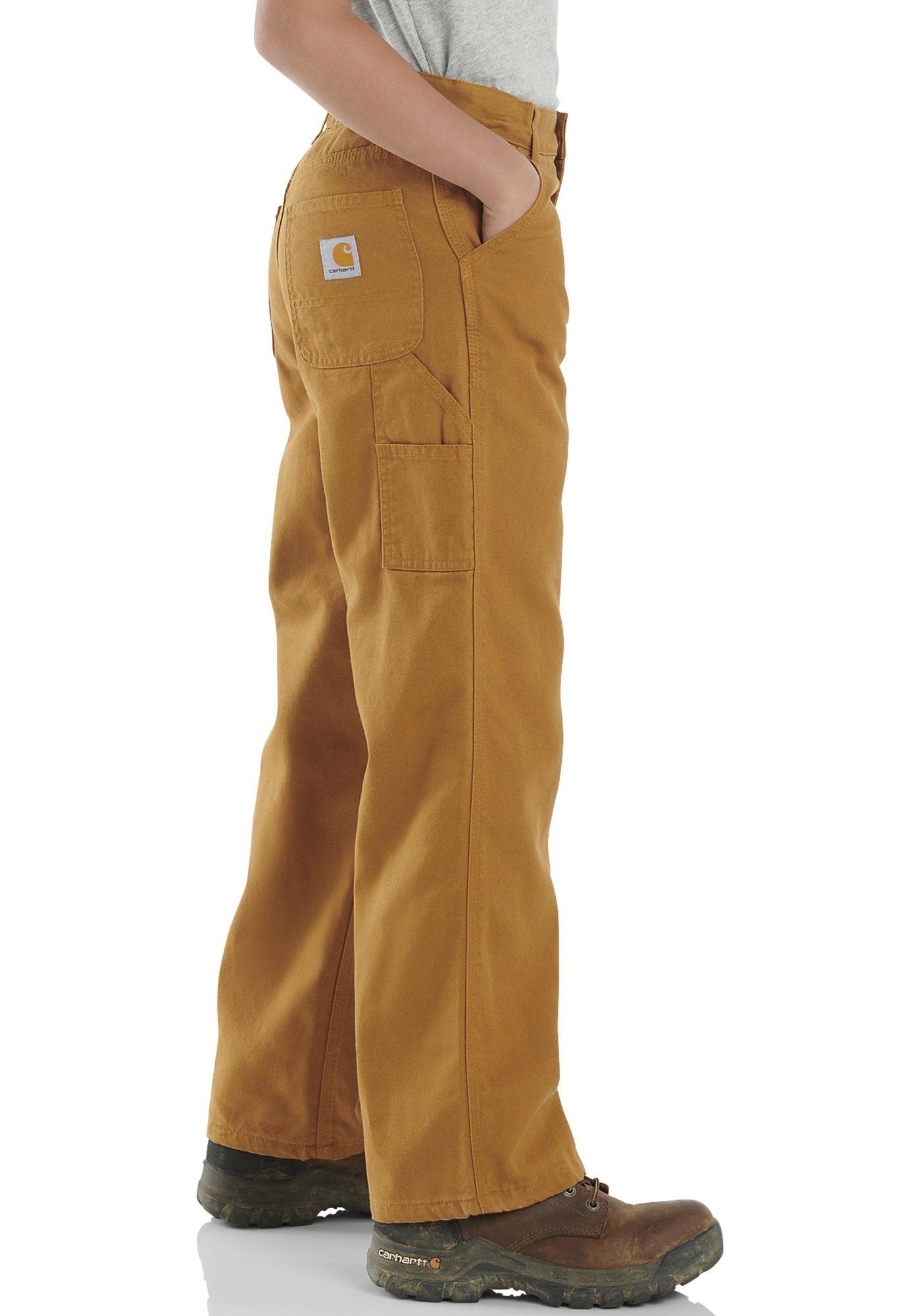 Carhartt Youth Flannel Lined Washed Canvas Dungarees | Dick's Sporting Goods Carhartt Youth Flannel Lined Washed Canvas Dungarees | Dick's Sporting Goods