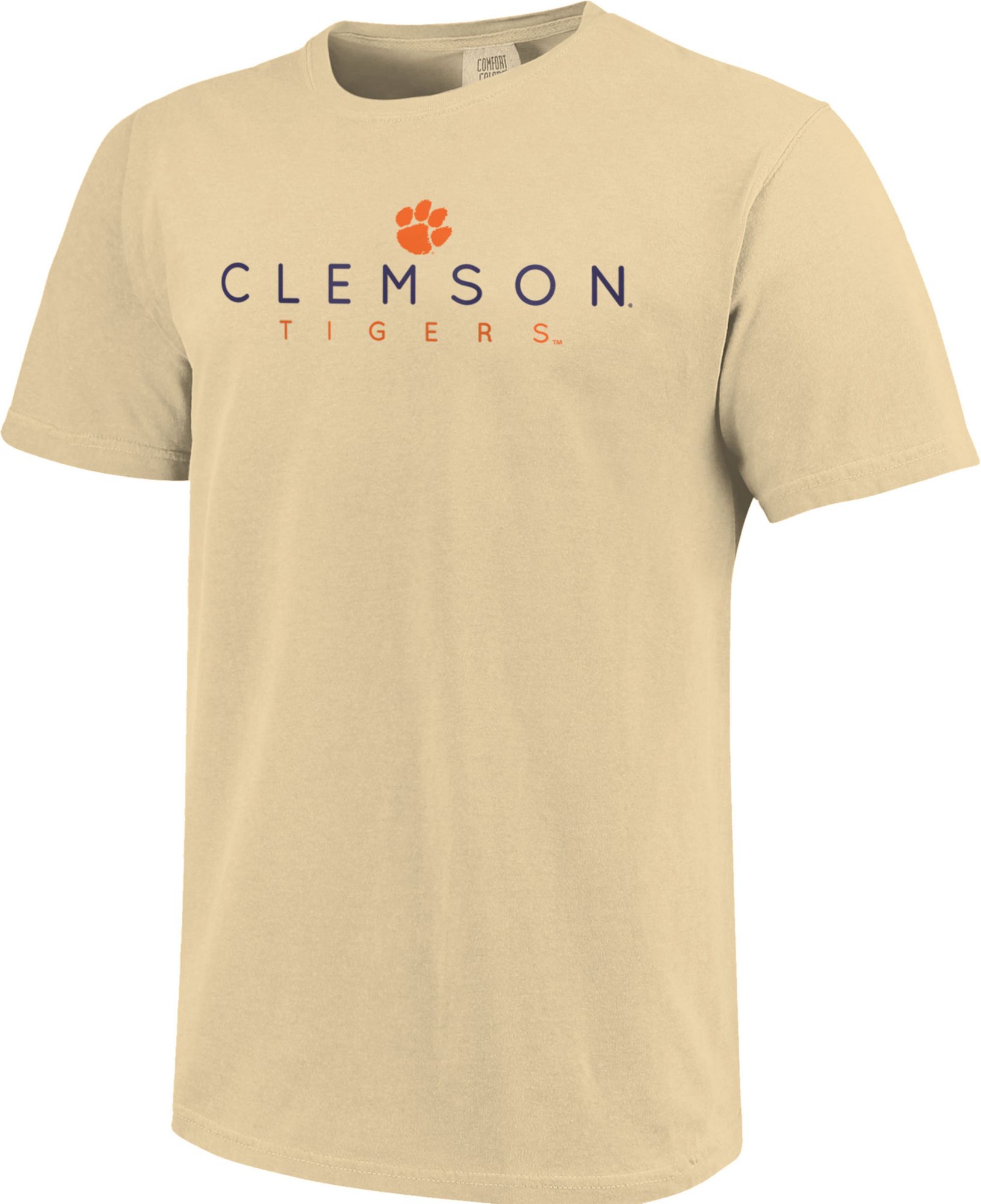 Image One Clemson Tigers White Landscape Badge T-Shirt