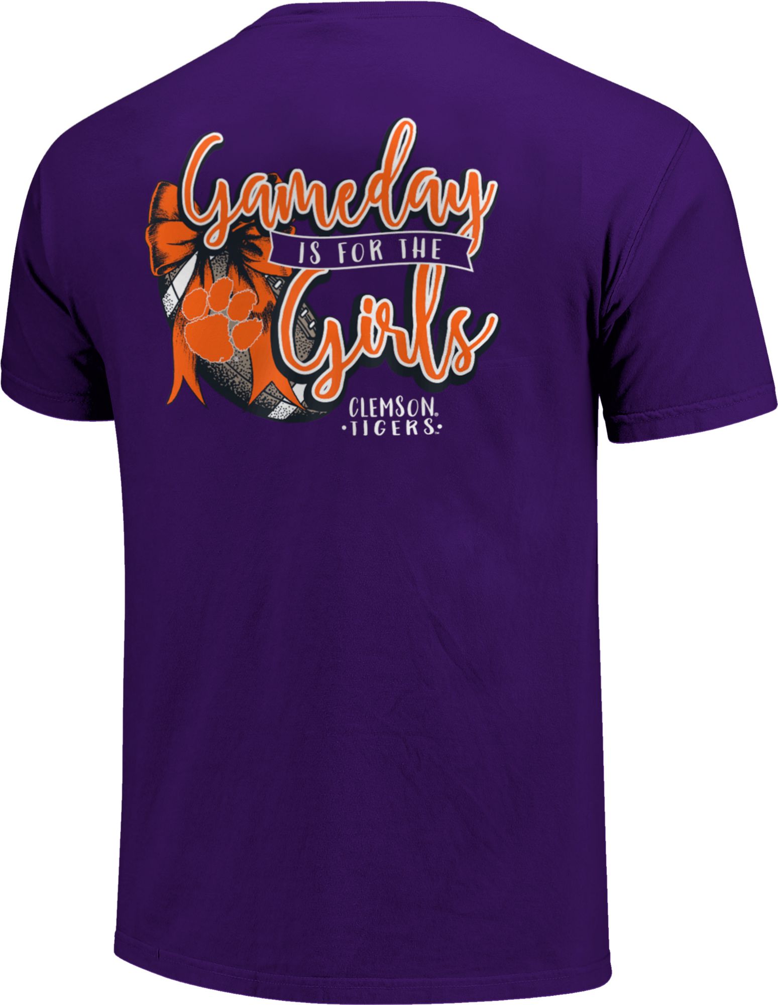 Image One Women's Clemson Tigers Regalia Gameday Bow T-Shirt product image